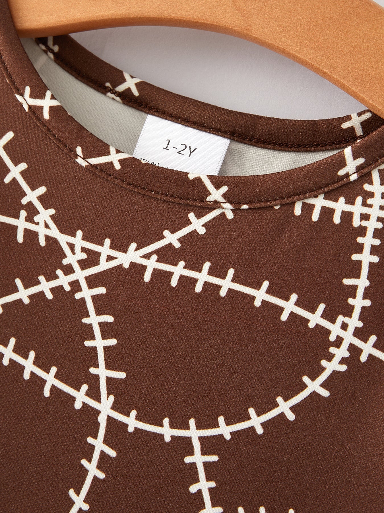 Fall Girls Ball Stripe Print Brown Dress  2-piece Set