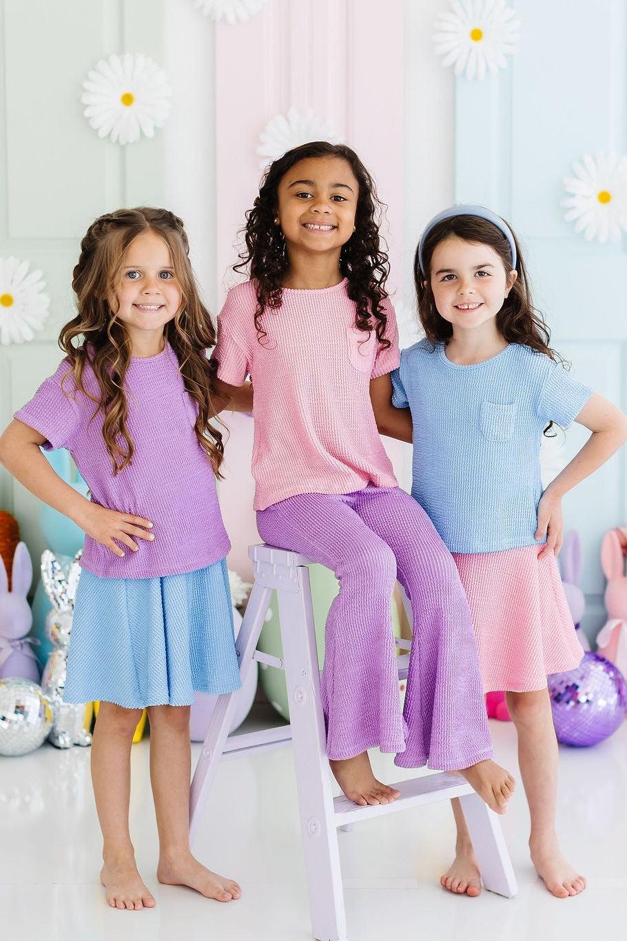 Sky Blue Scrunchy Pocket Tee