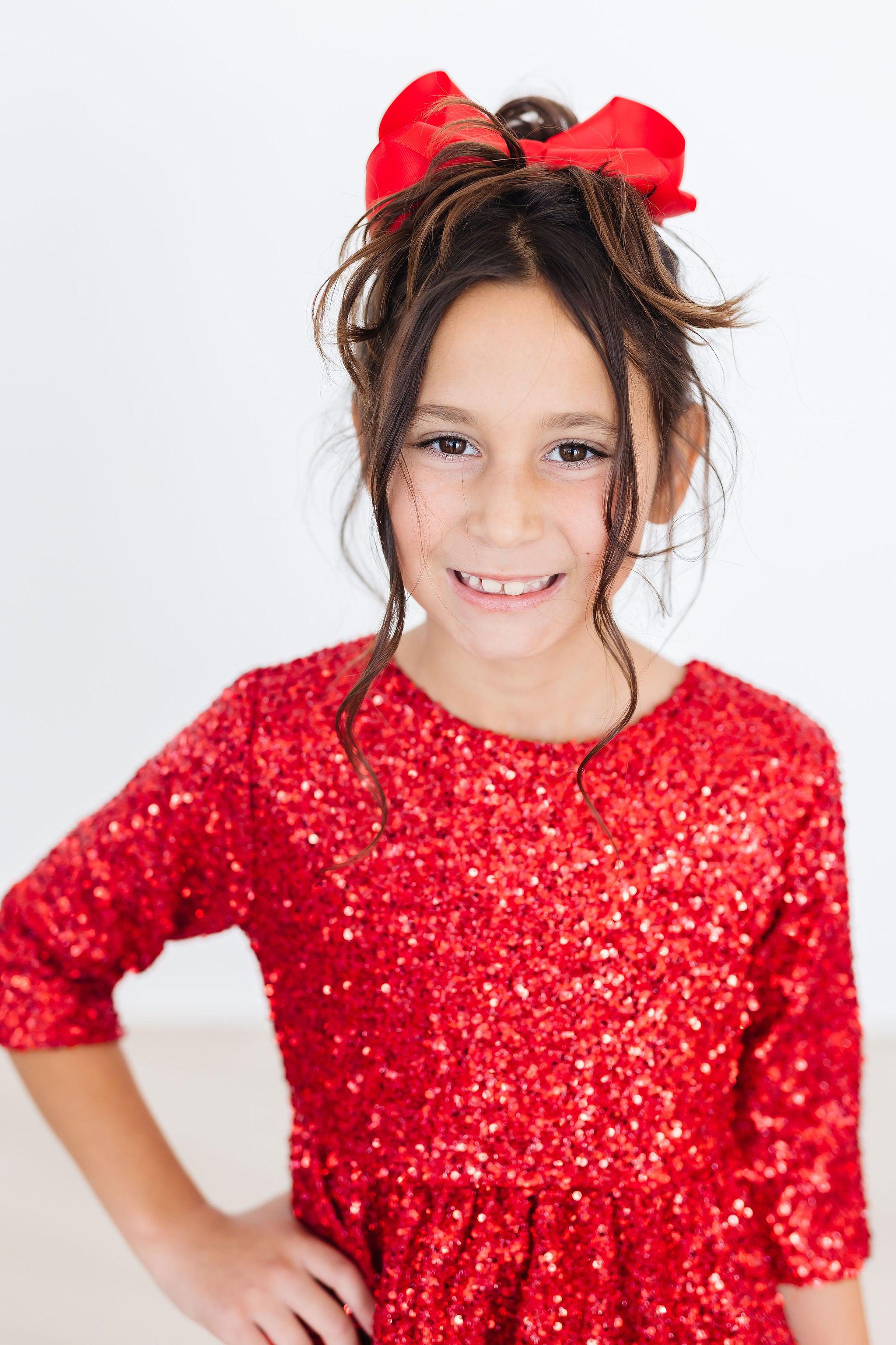 SALE Red Sequin Dress