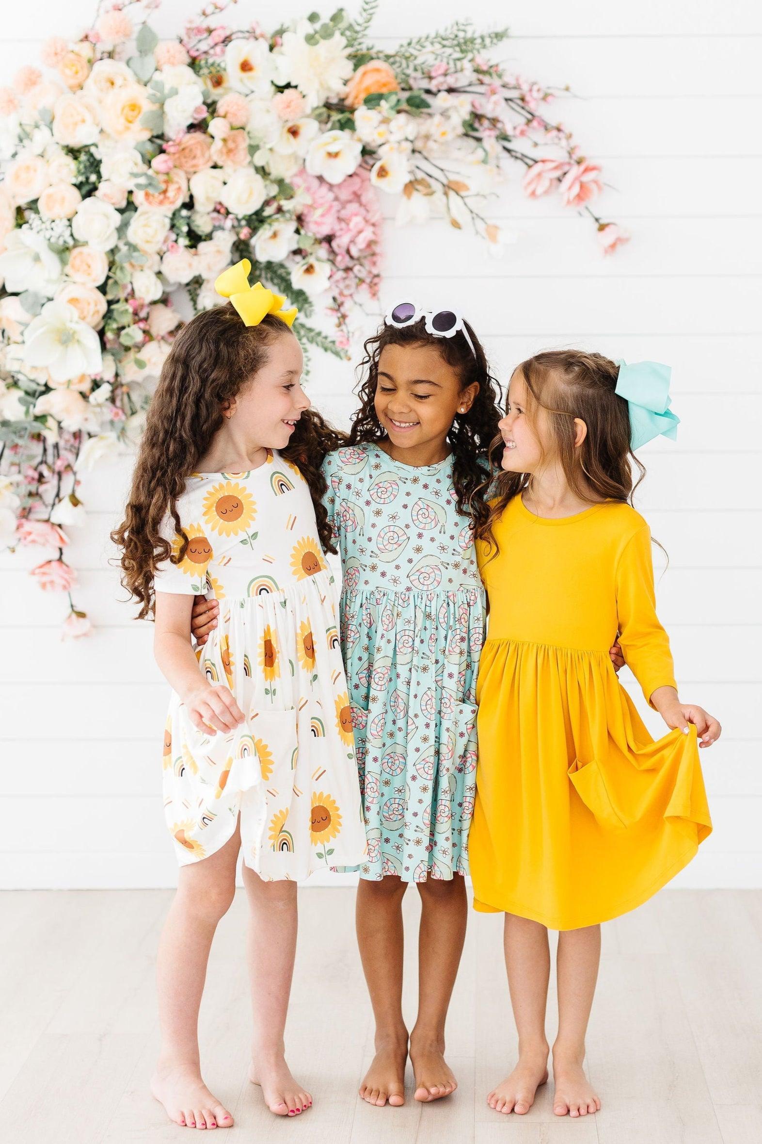 Spring Snails S/S Pocket Twirl Dress