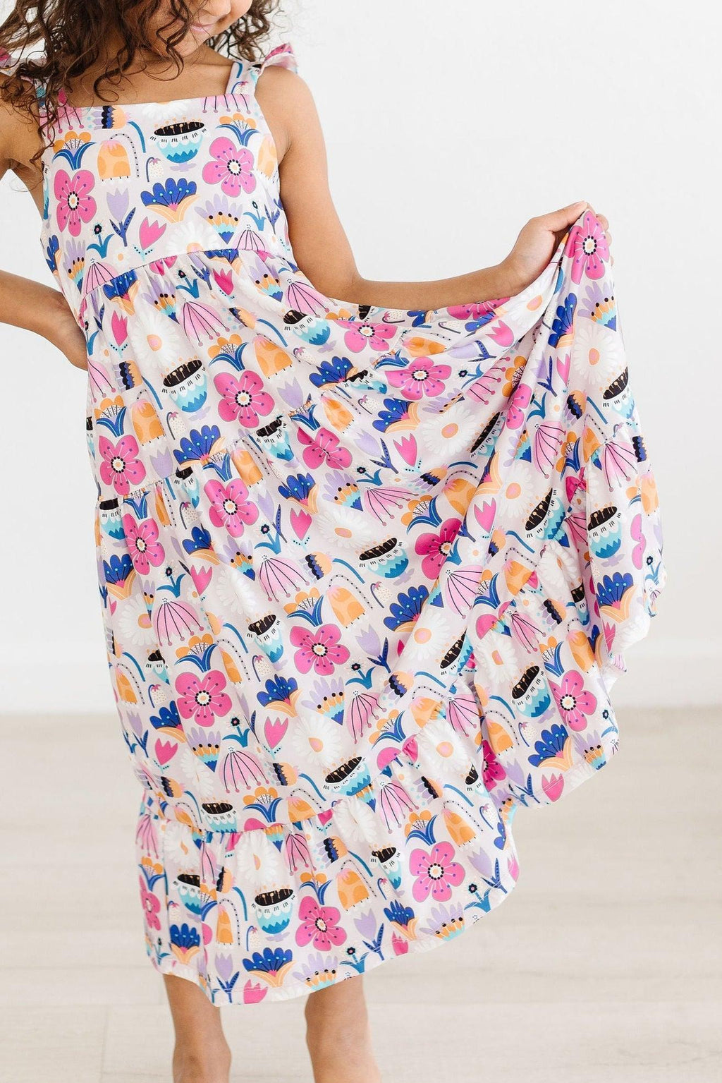 Tulip Blooms Ruffle Maxi Dress