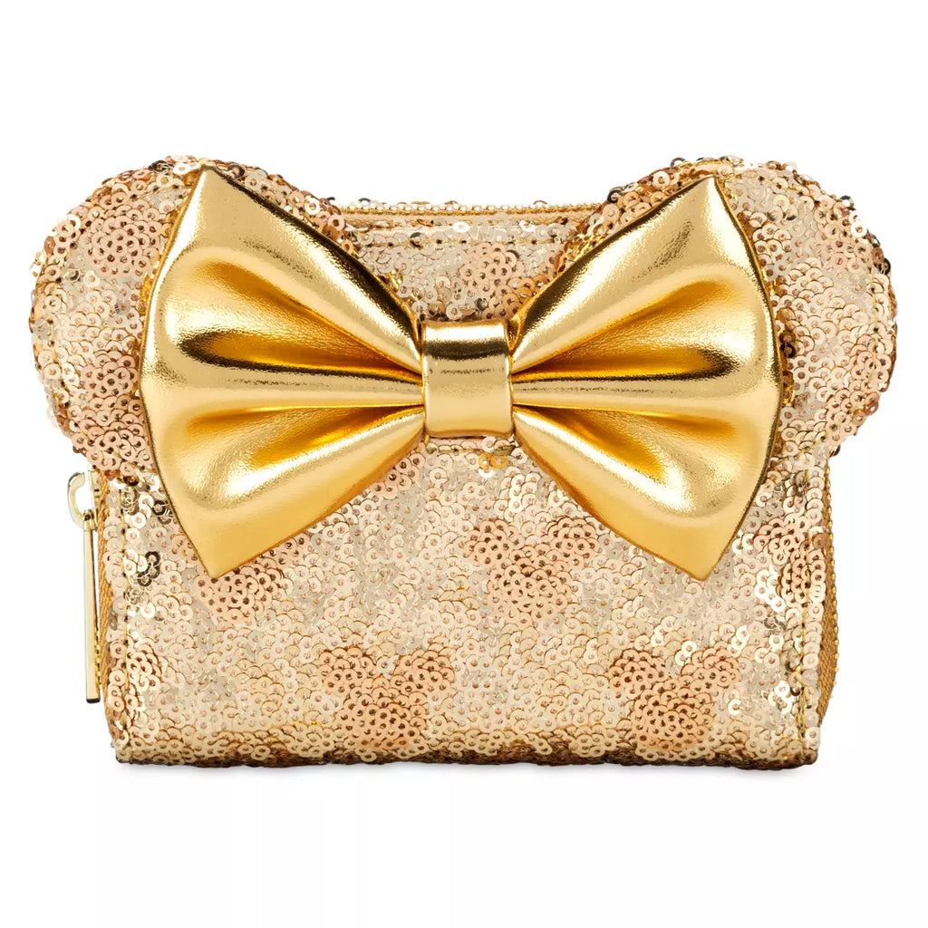 Disney Minnie Mouse Gold Sequin Loungefly Wallet