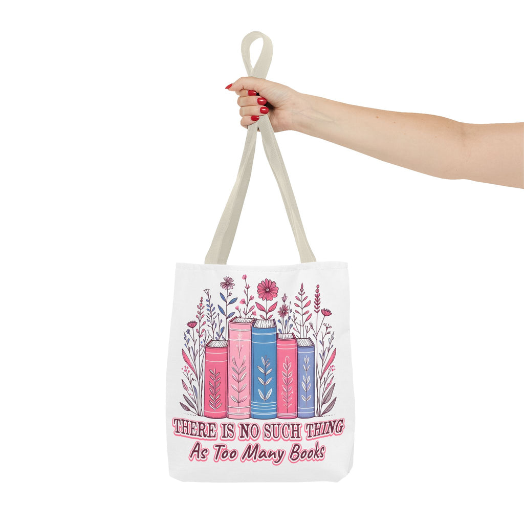 Whimsical Book Lover Tote Bag, Literary Gift, Bookish Accessories, Library Tote, Floral Books Design