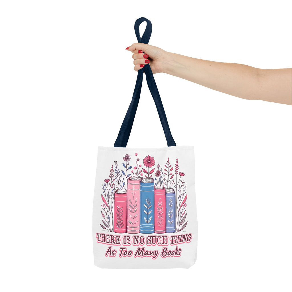 Whimsical Book Lover Tote Bag, Literary Gift, Bookish Accessories, Library Tote, Floral Books Design