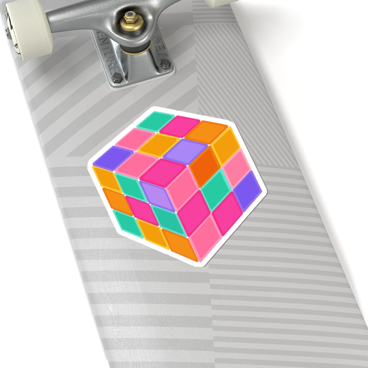 Colorful Rubik's Cube Kiss-Cut Stickers, Fun Laptop Stickers, Puzzle Game Decor, Gift for Gamers, Kids Party Favors, School Supplies