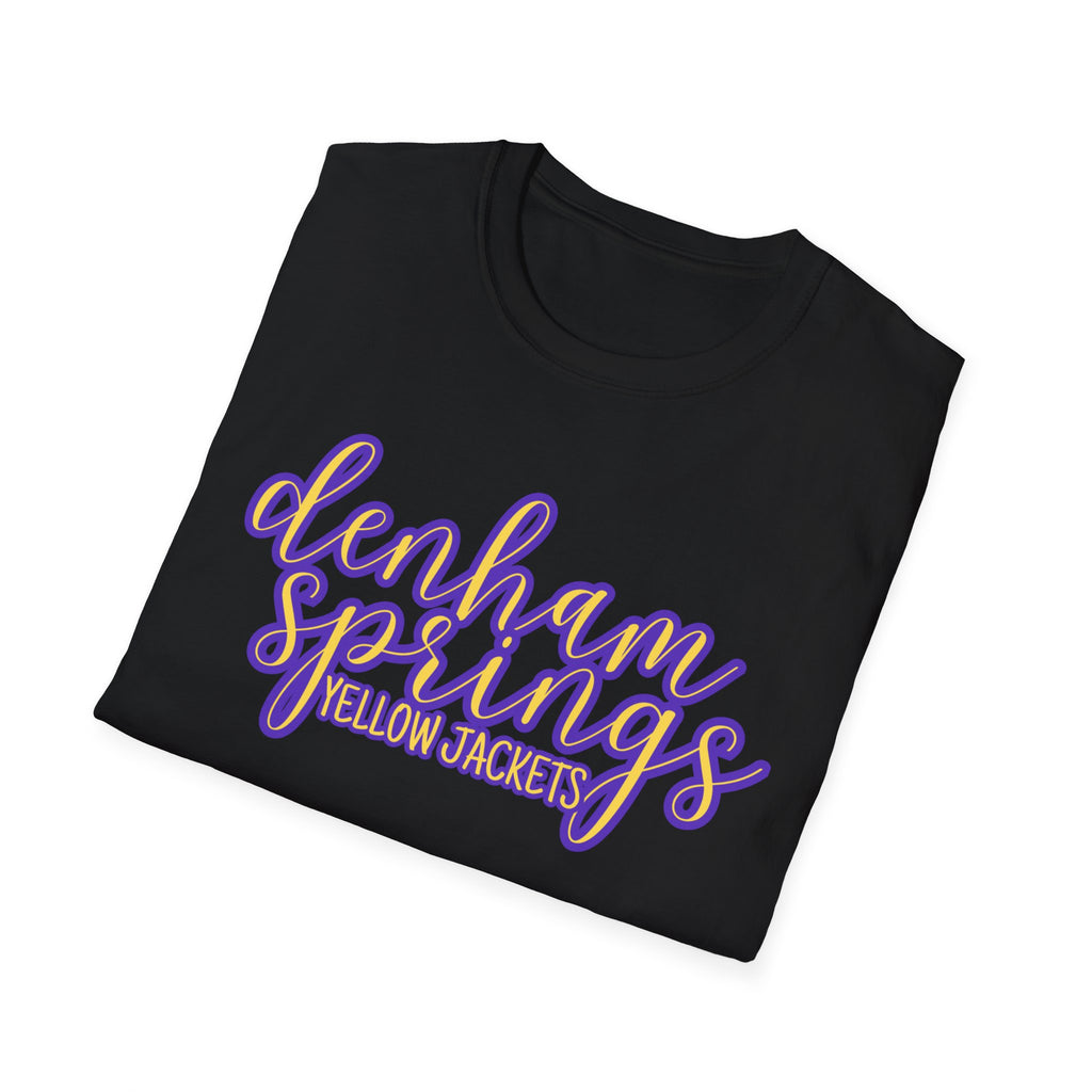 Denham Springs Yellow Jackets Baseball Unisex Softstyle T-Shirt, Sports Team Tee, School Spirit Shirt, Baseball Fan Gift, Athletic Apparel