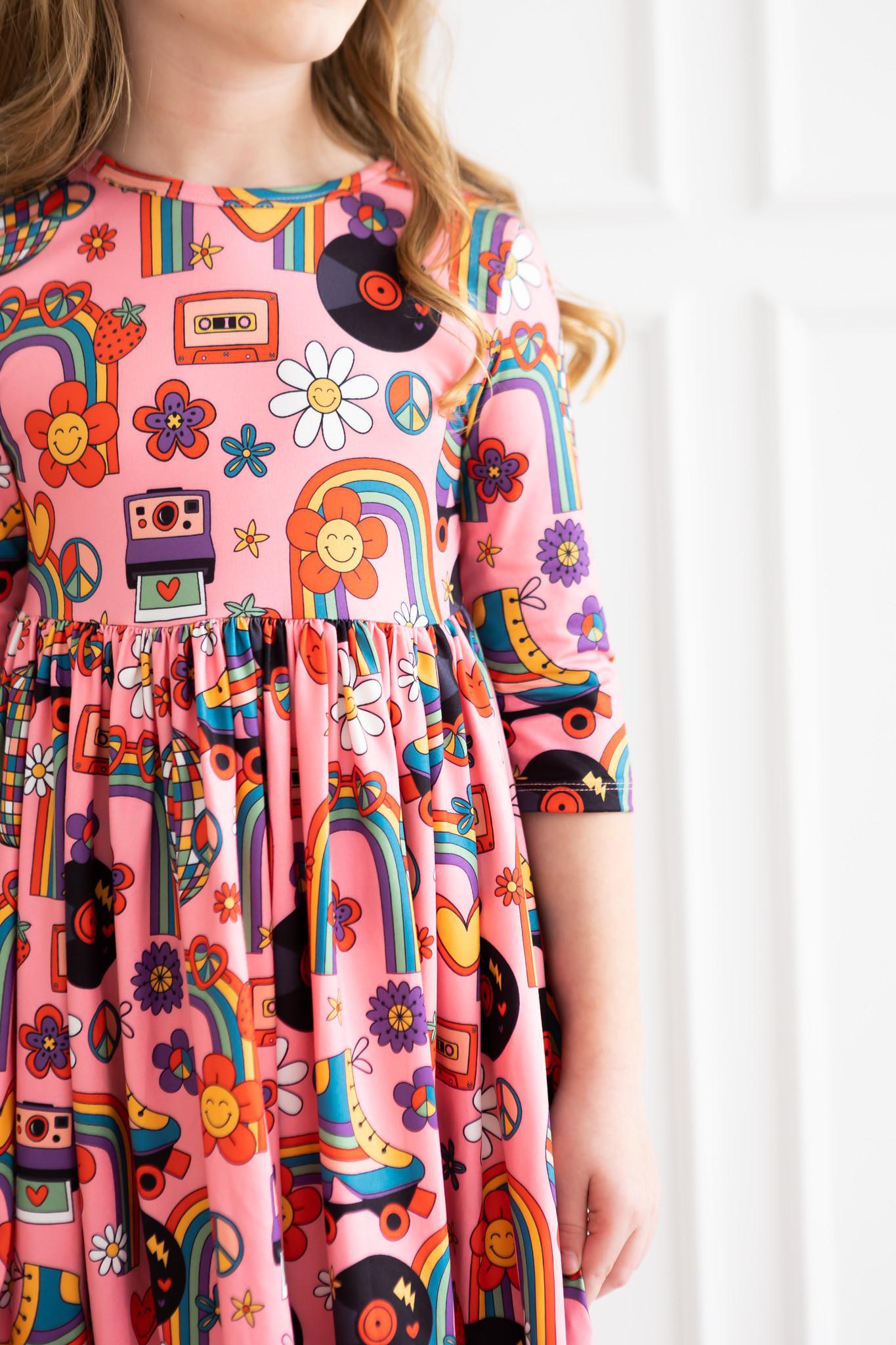 SALE Put Your Records On Twirl Dress