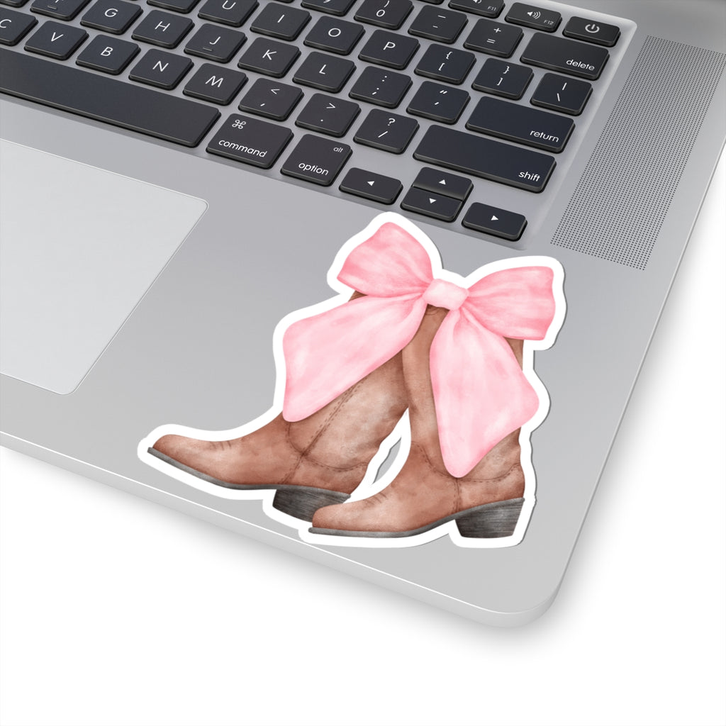 Chic Cowgirl Kiss-Cut Stickers, Cute Boot Stickers for Laptops, Journals, Gift for Country Lovers, Western Decor, Rodeo Accessories
