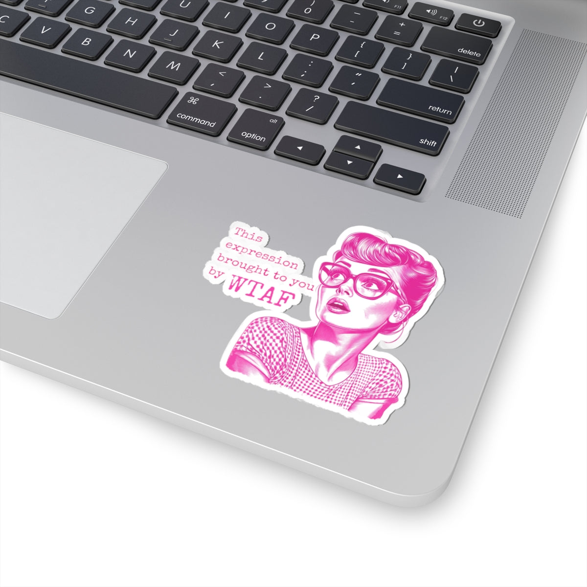 Funky Retro Kiss-Cut Stickers, Cute Planner Decor, Gift for Her, Laptops, Phone Cases, WTAF Design