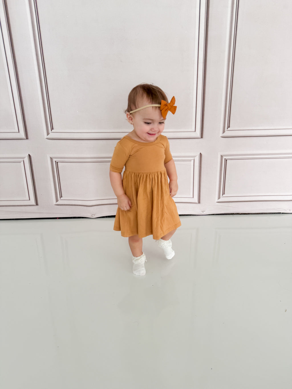 Brown Bamboo Twirl Dress