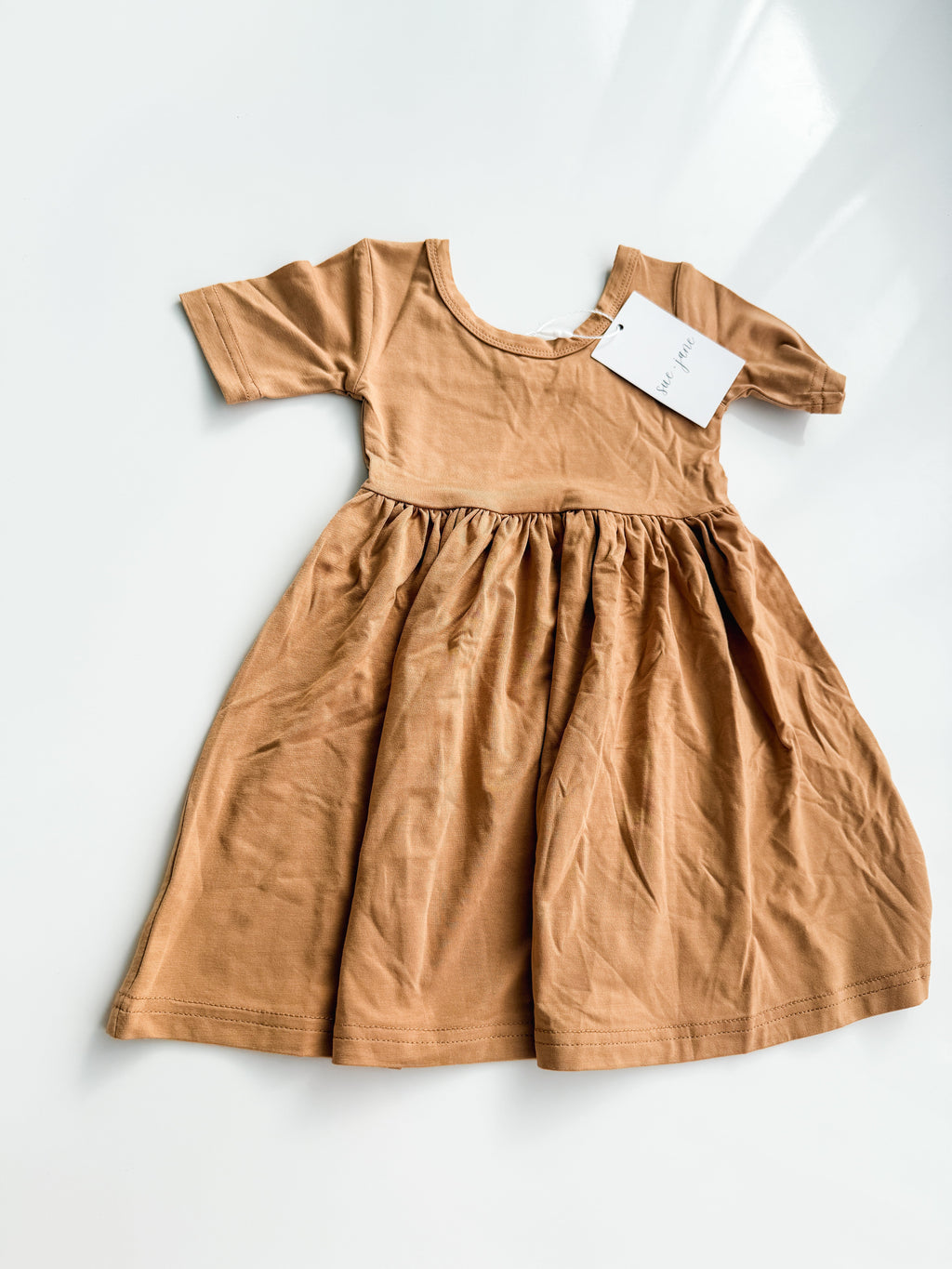 Brown Bamboo Twirl Dress