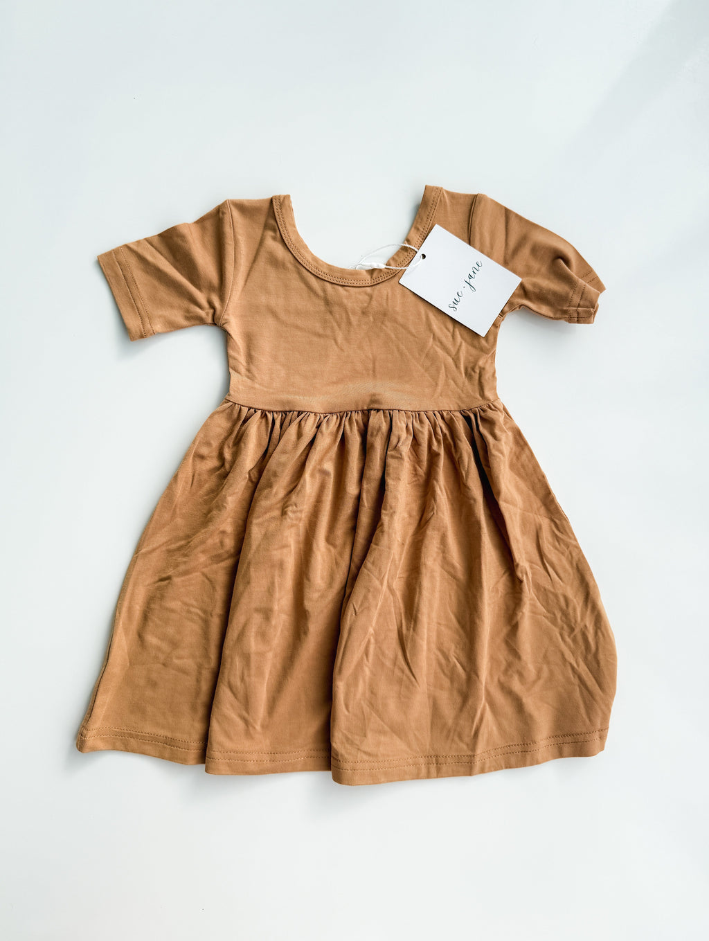 Brown Bamboo Twirl Dress