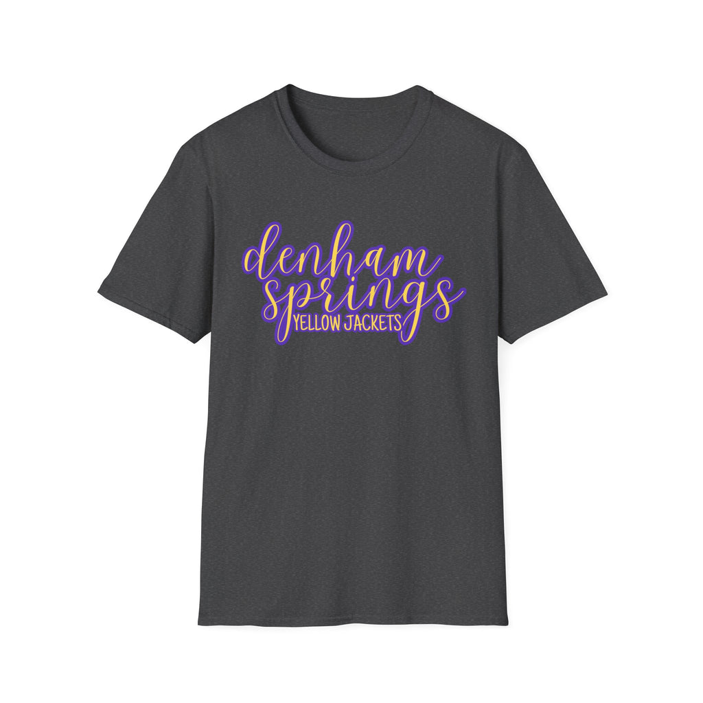 Denham Springs Yellow Jackets Baseball Unisex Softstyle T-Shirt, Sports Team Tee, School Spirit Shirt, Baseball Fan Gift, Athletic Apparel
