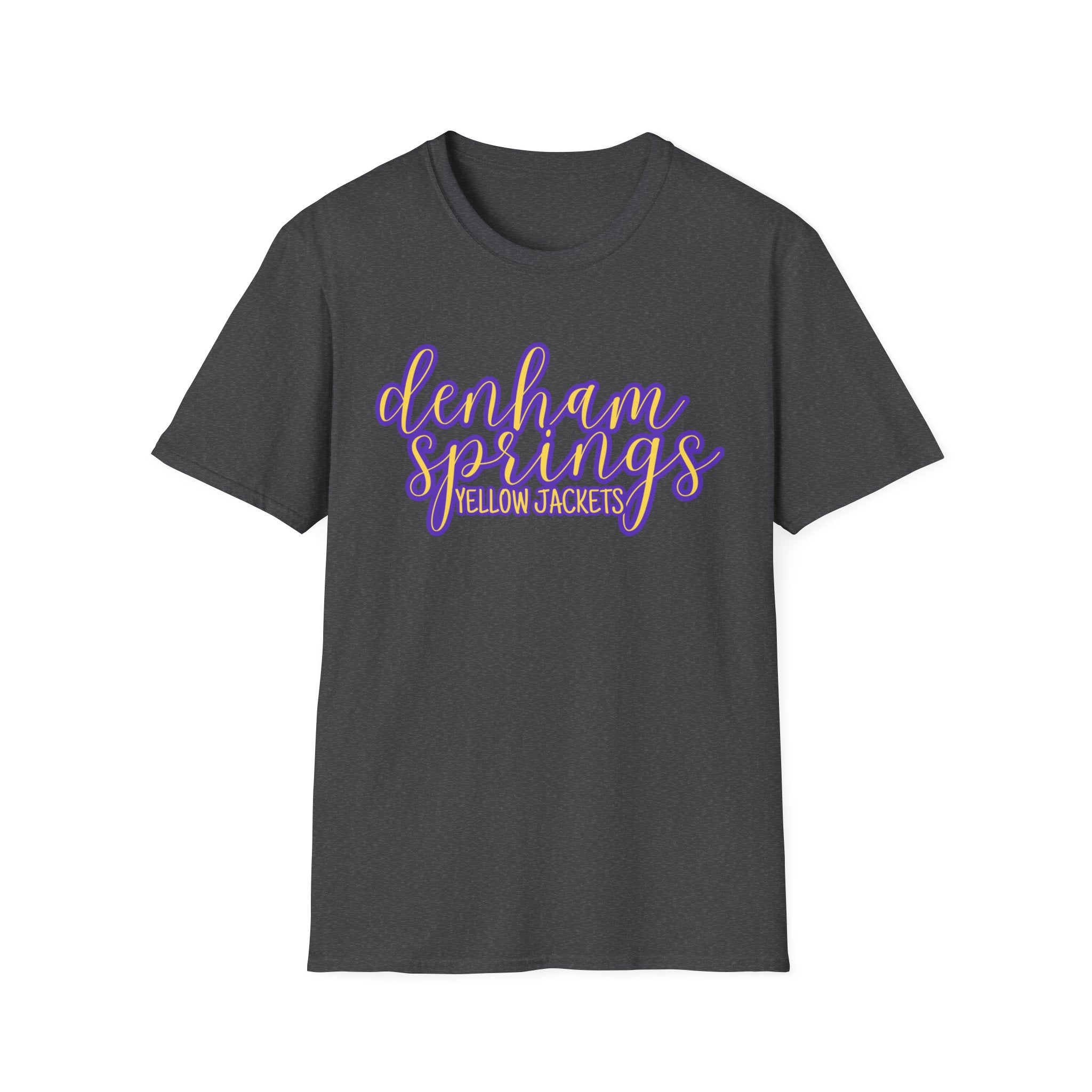 Denham Springs Yellow Jackets Baseball Unisex Softstyle T-Shirt, Sports Team Tee, School Spirit Shirt, Baseball Fan Gift, Athletic Apparel