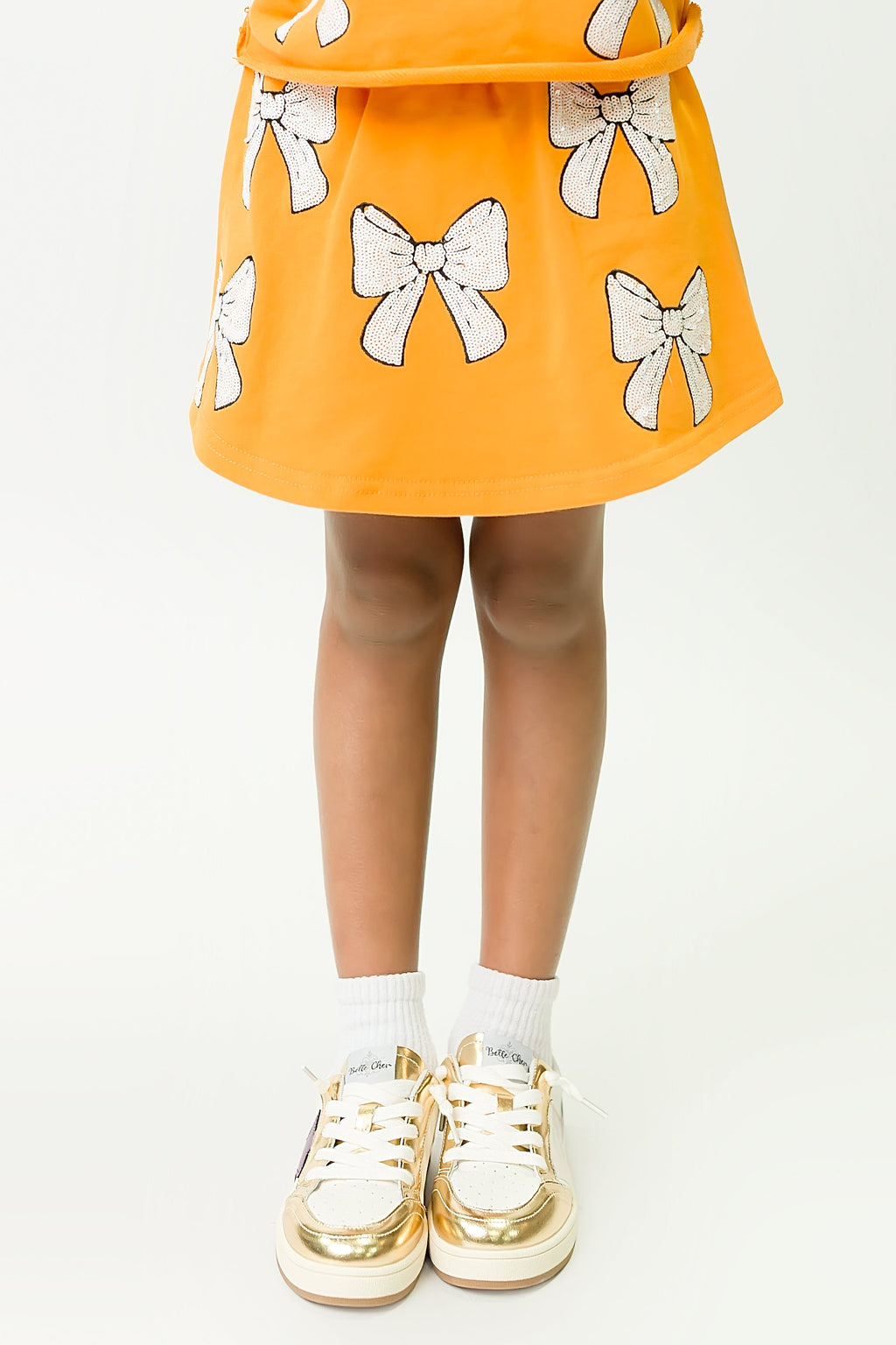 Orange and White Bows Skort