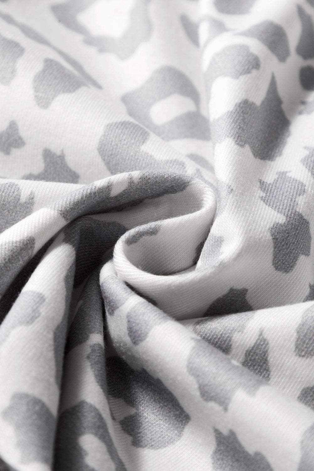 Leopard Contrast Trim Drawstring Shorts