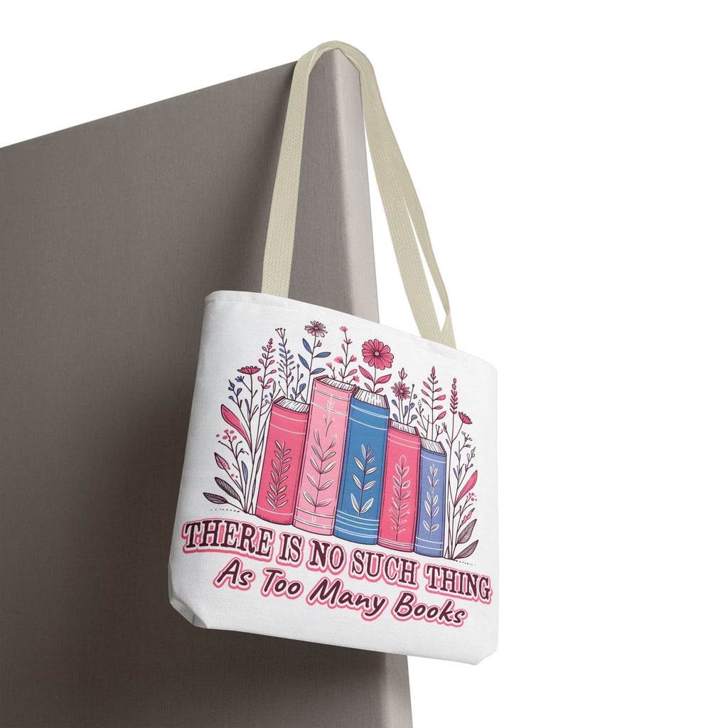 Whimsical Book Lover Tote Bag, Literary Gift, Bookish Accessories, Library Tote, Floral Books Design