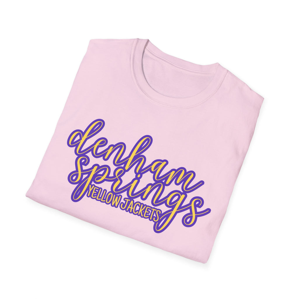 Denham Springs Yellow Jackets Baseball Unisex Softstyle T-Shirt, Sports Team Tee, School Spirit Shirt, Baseball Fan Gift, Athletic Apparel