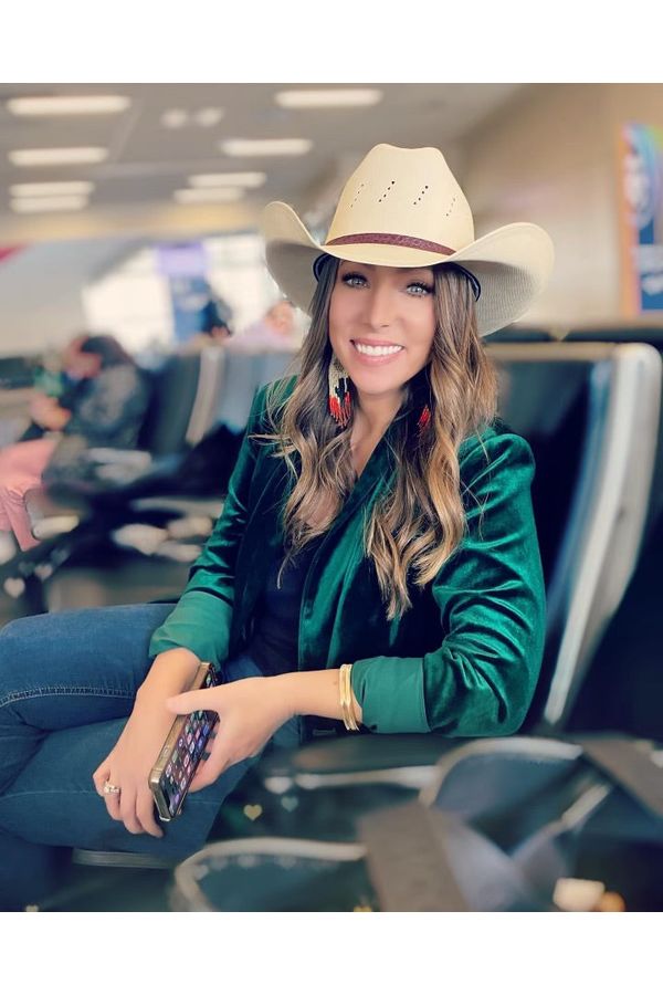 Hunter Green Velvet Blazer-l