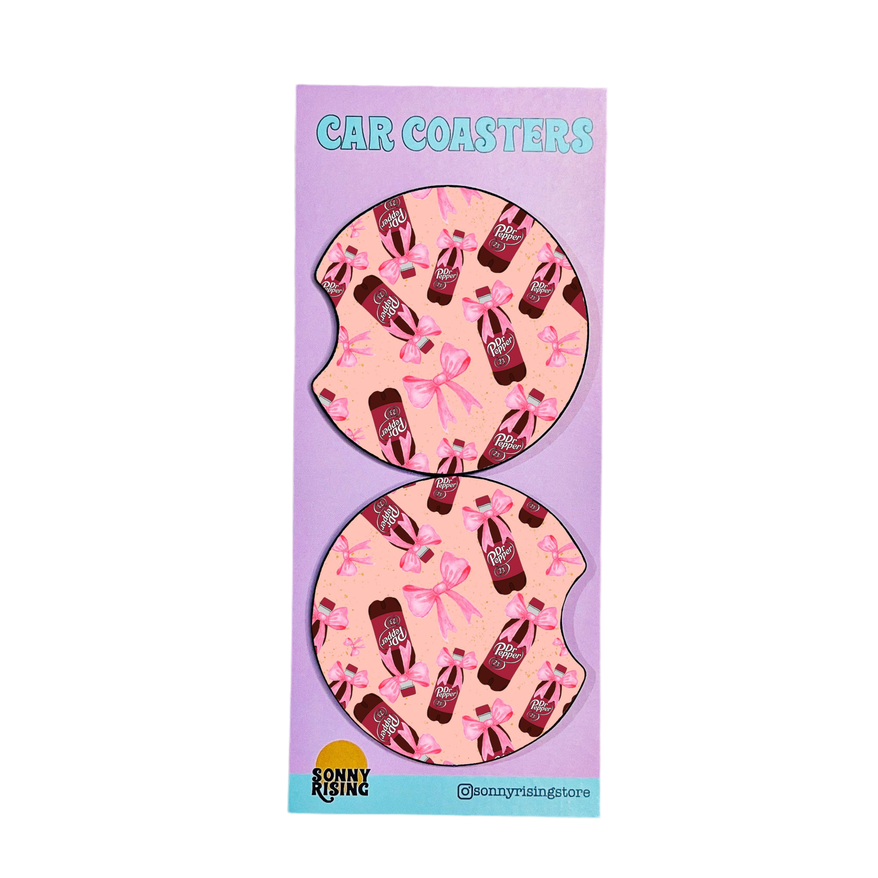 2 Car Coasters, Dr. Pepper Love