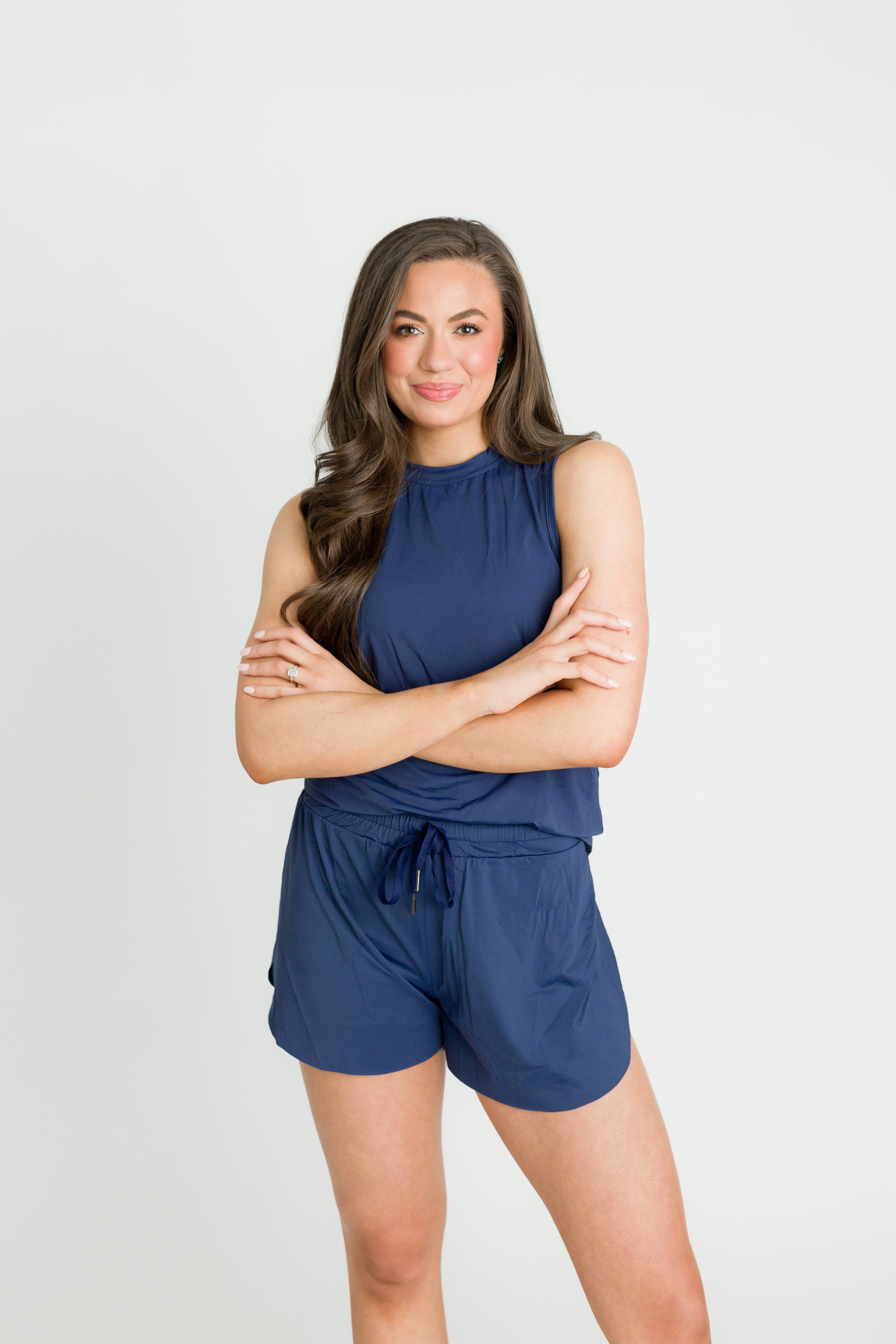 Navy Blue Adult Butterfly Shorts