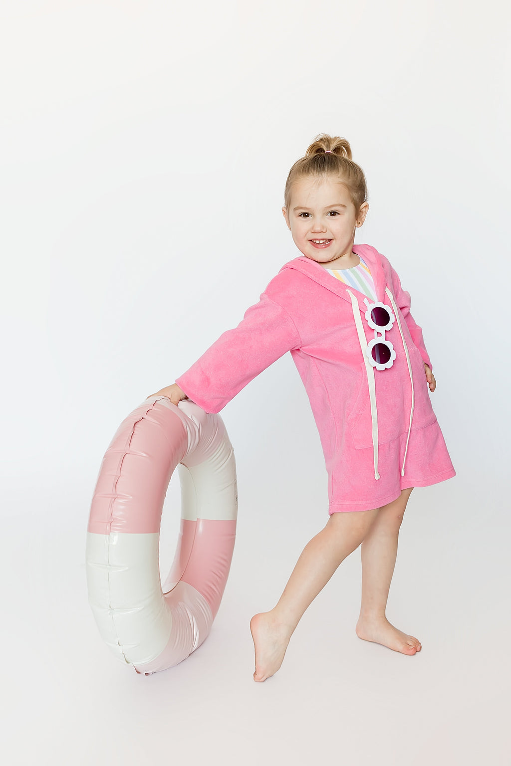 Hot Pink Terry Cloth Kid Romper