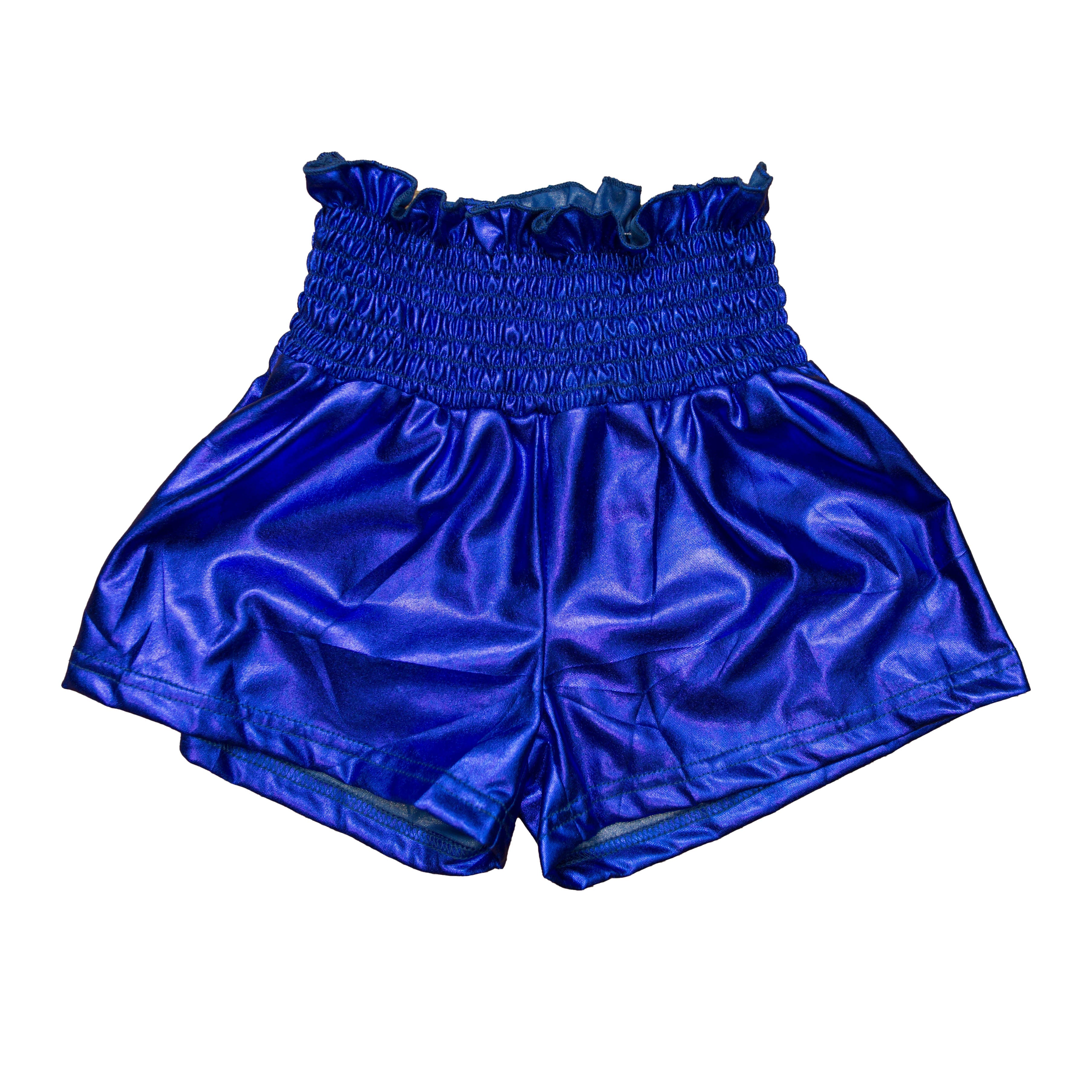 Royal Blue Metallic Swing Shorts