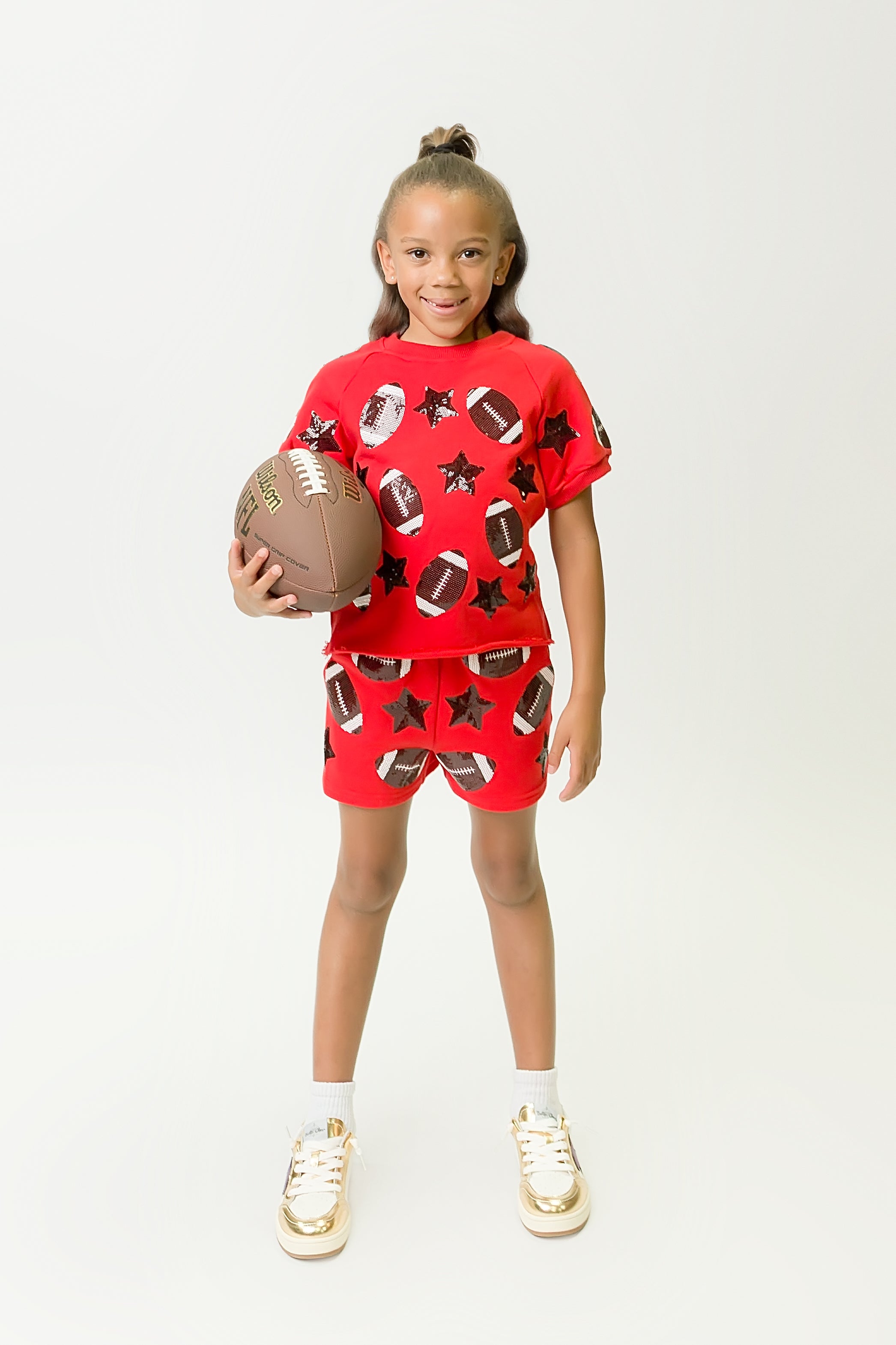 Red and Black Football Top