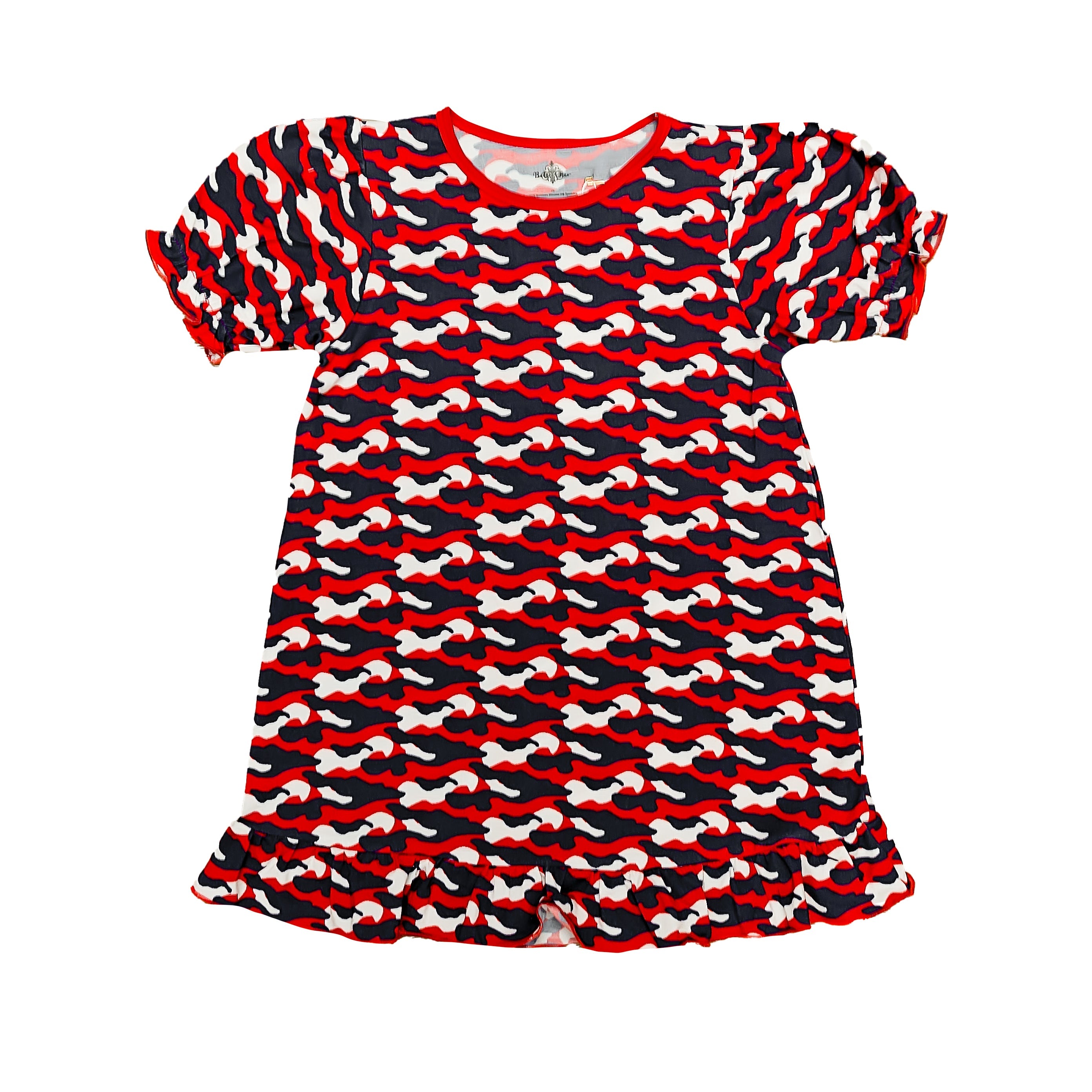 Red and Black Camo Play Dress