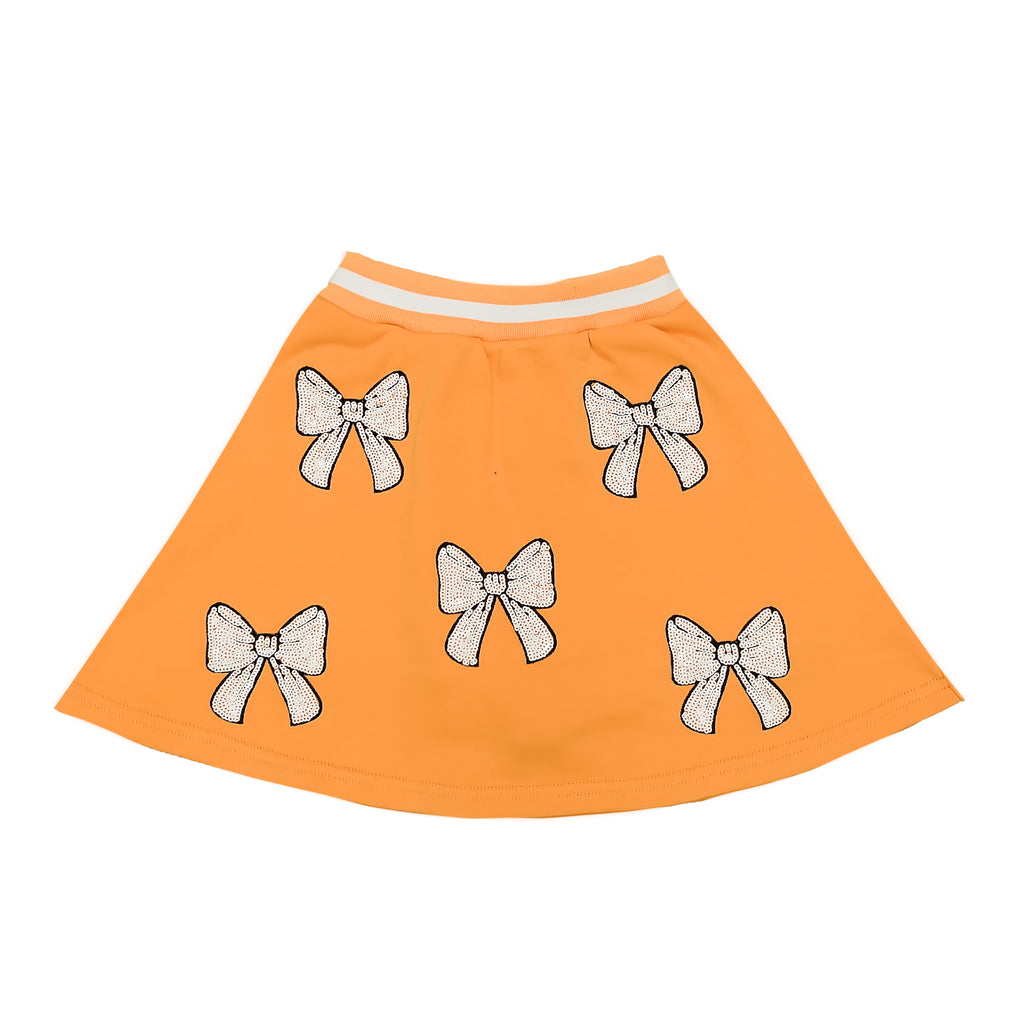 Orange and White Bows Skort