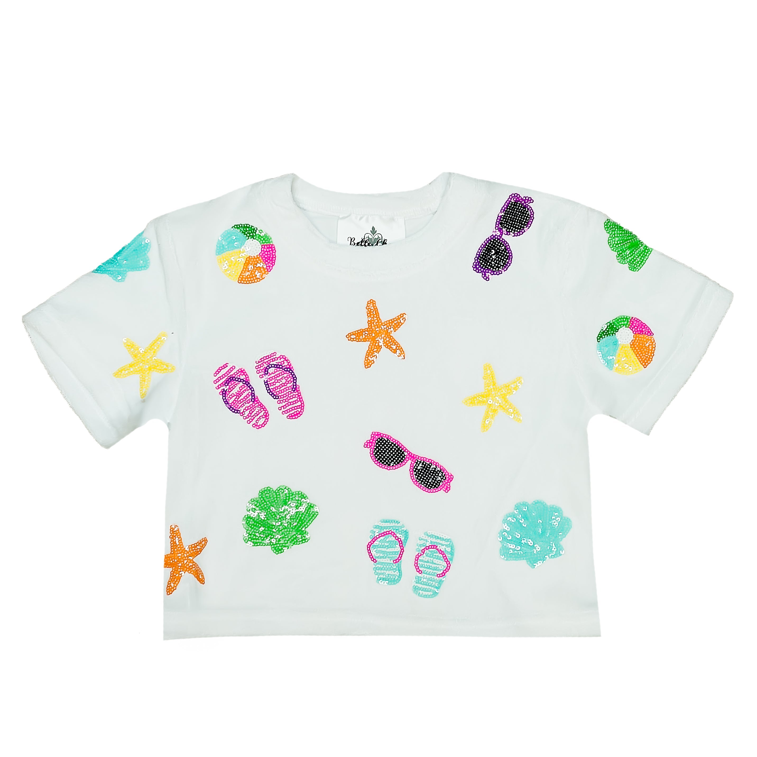 White Beach Terry Cloth Kid Top