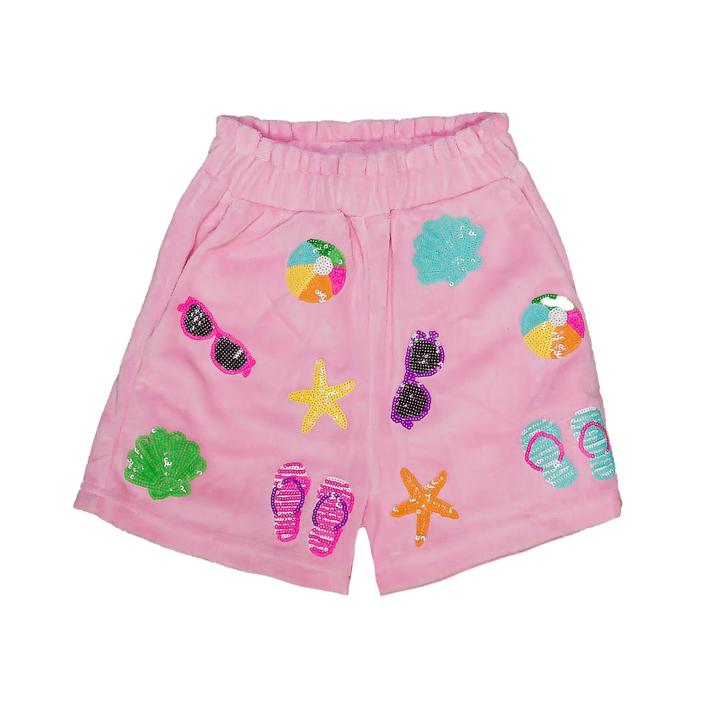 Pink Beach Terry Cloth Adult Shorts