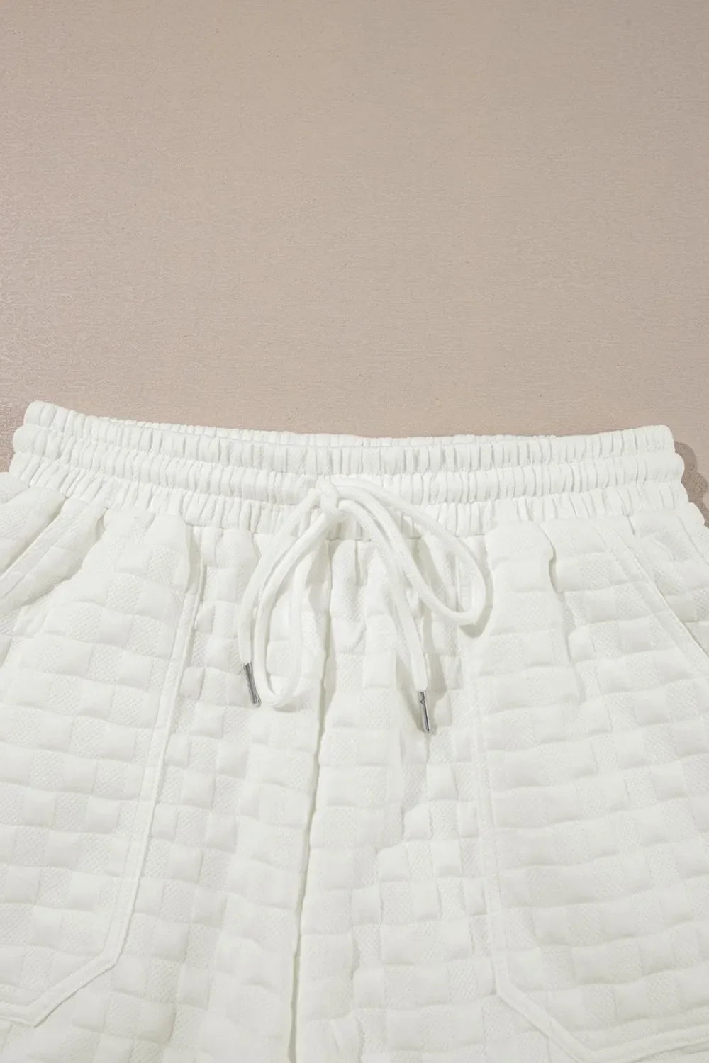 Checkered Texture Top and Shorts Set