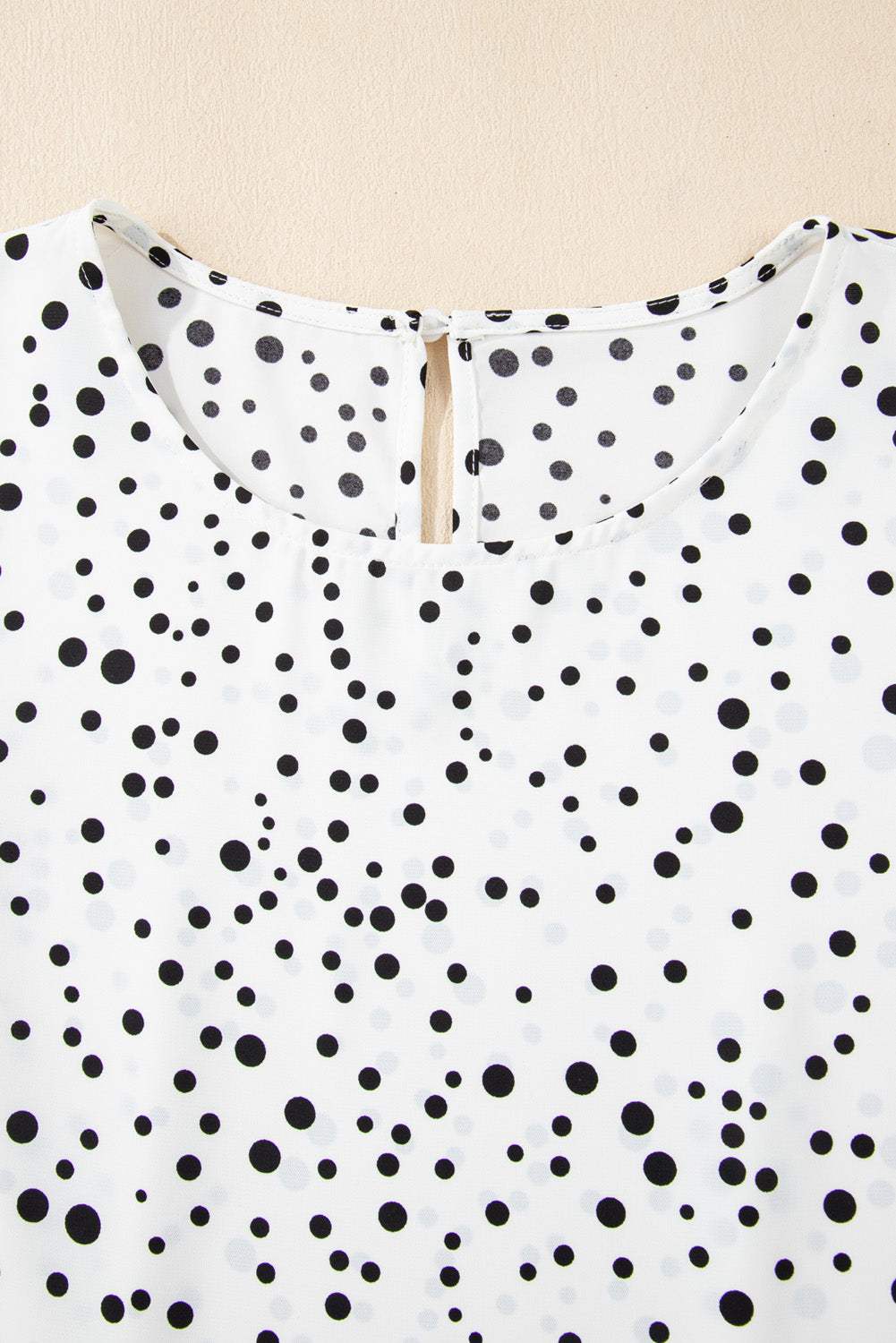Dalmatian Dotted Ruffle Sleeve Blouse