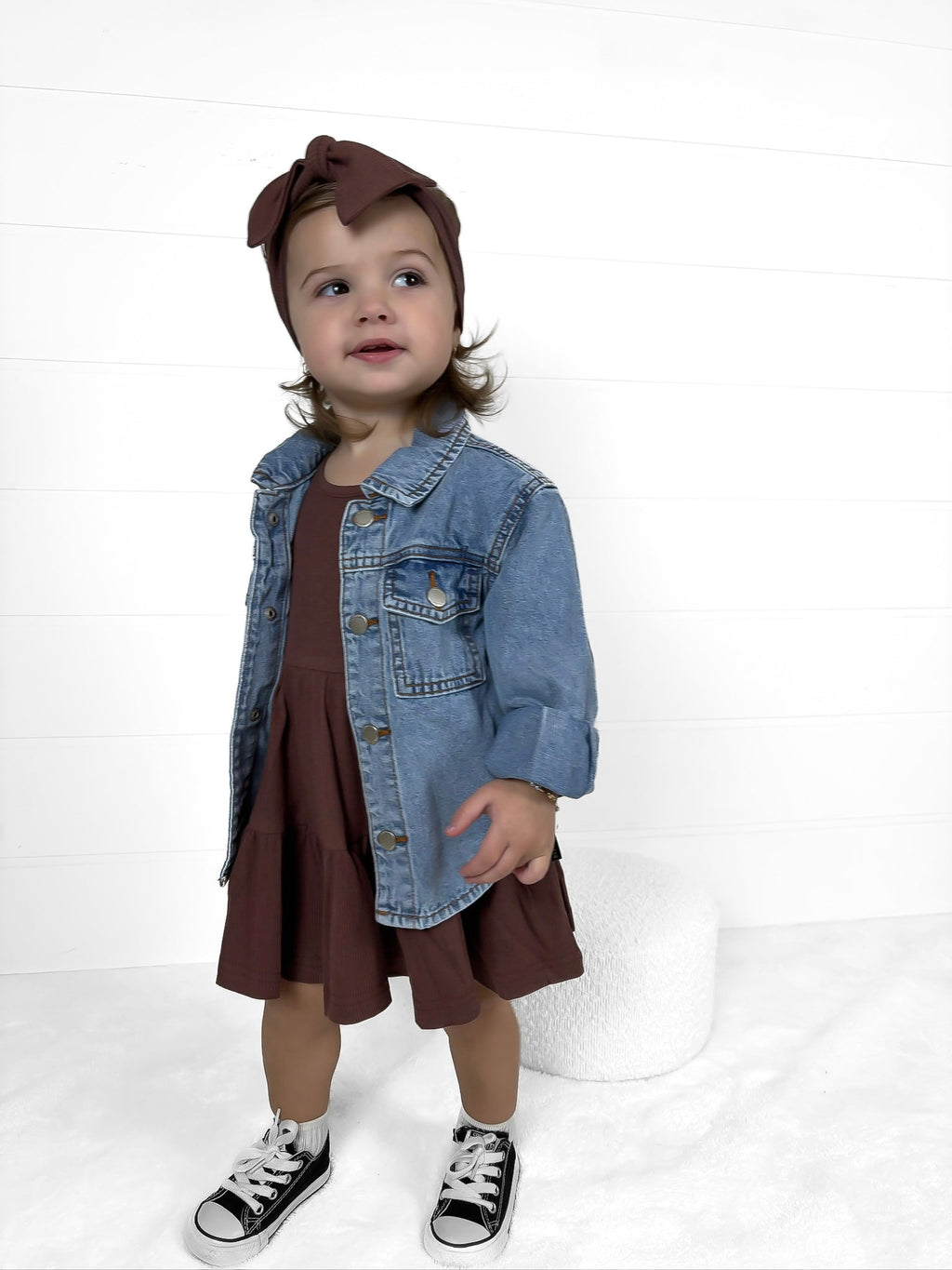 BAMBOO RIBBED DRESS - COCOA