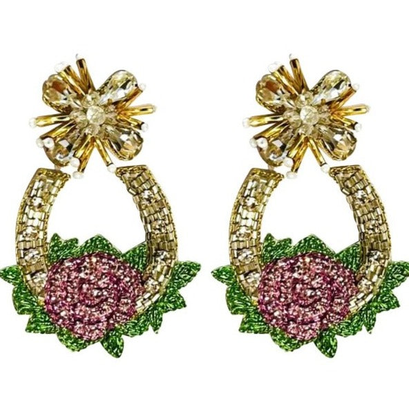 Derby Horse Shoe with Flowers