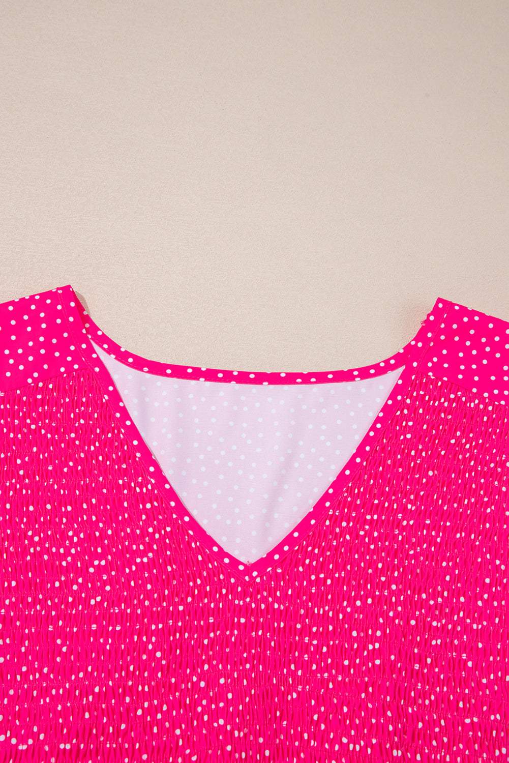 Plus Size Polka Dot V-Neck Midi Dress