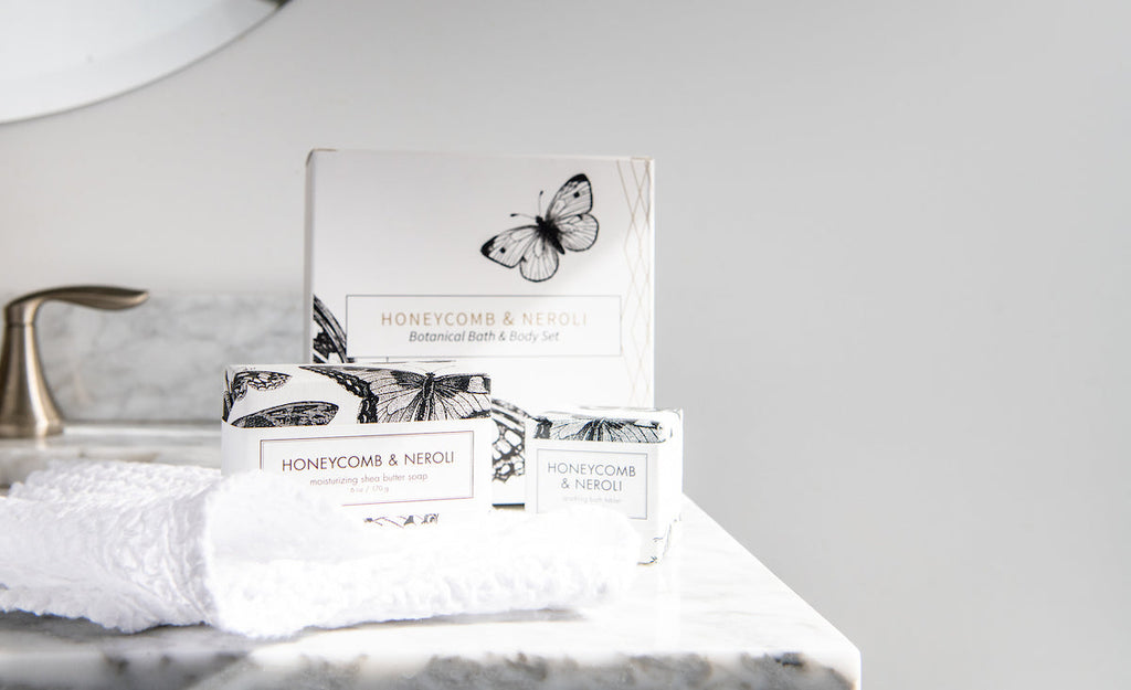 Botanical Bath & Body Gift Set - Honeycomb & Neroli
