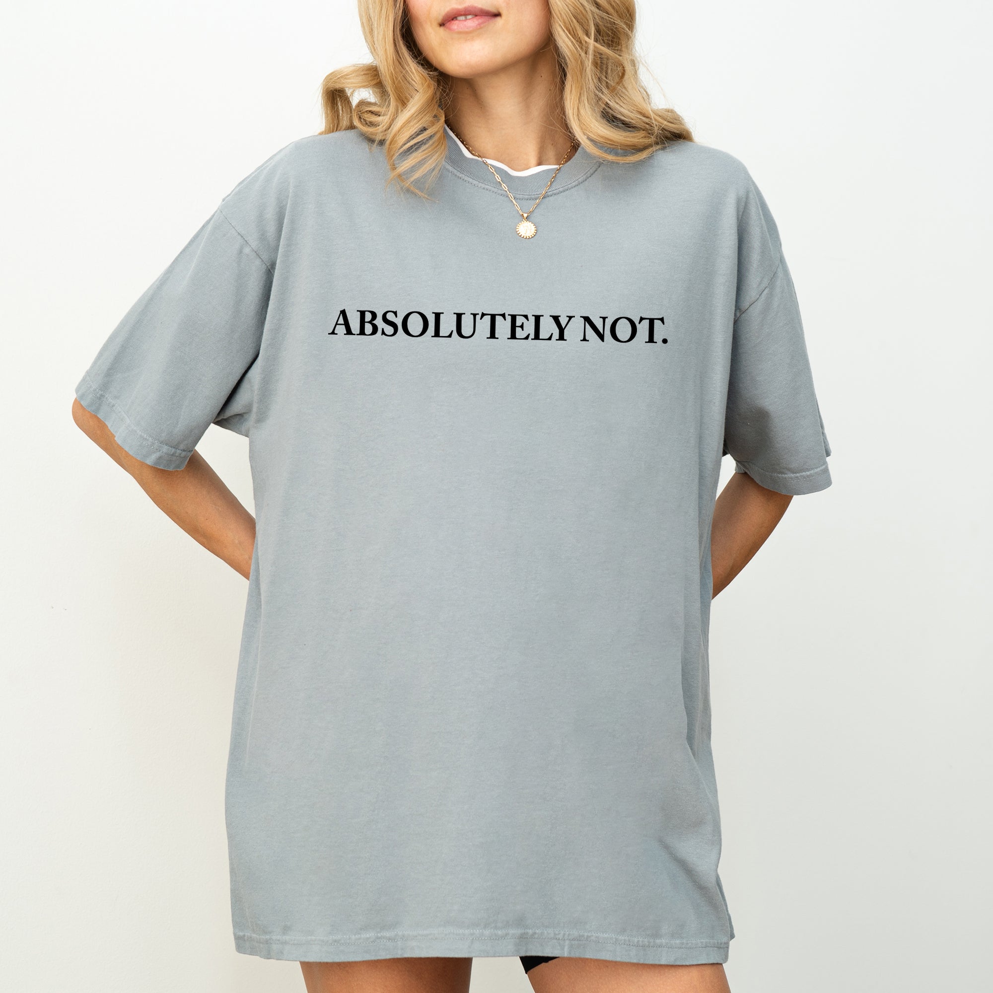Absolutely Not, Funny, Sassy, Minimal, Aesthetic, Meme Shirt Comfort Colors T-Shirt