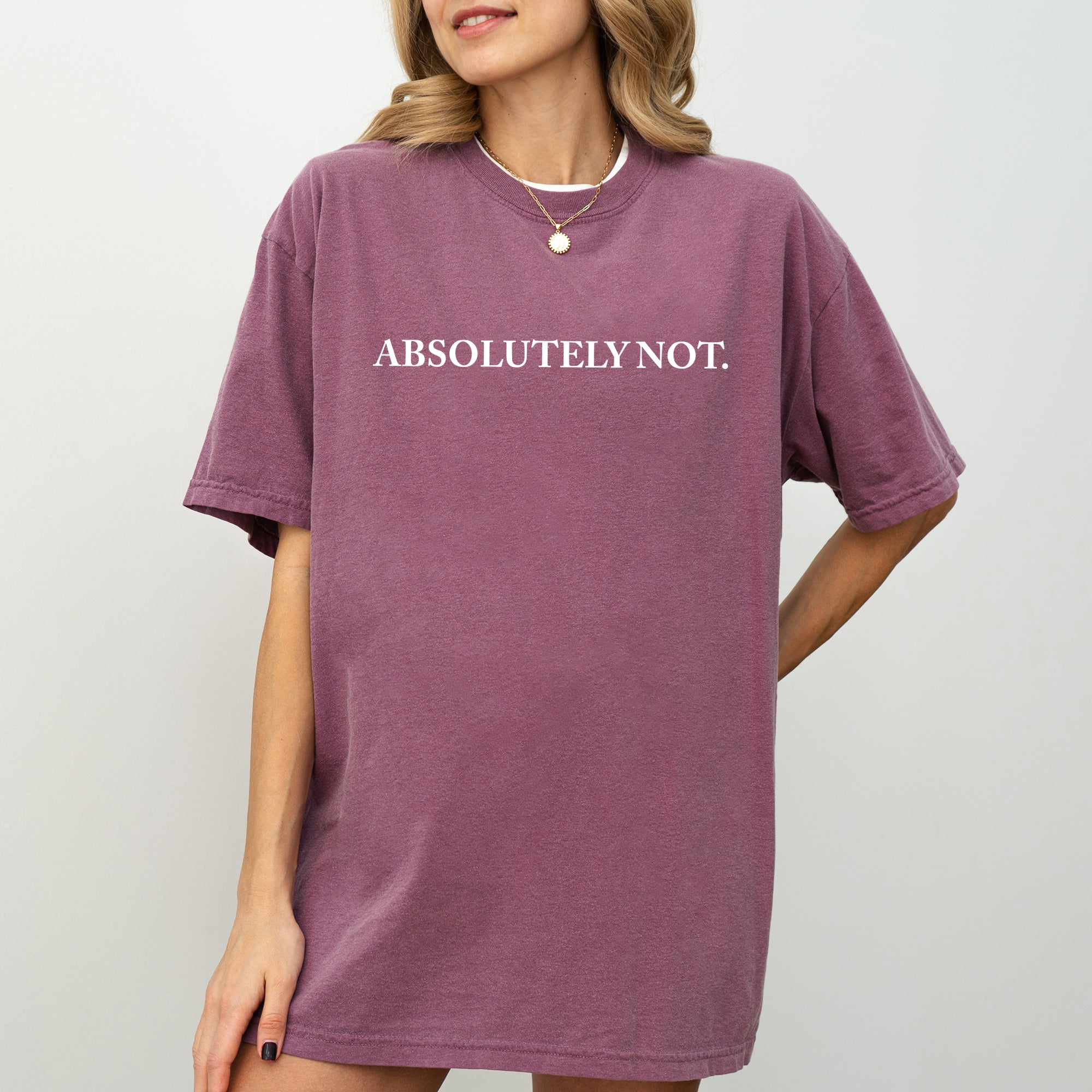 Absolutely Not, Funny, Sassy, Minimal, Aesthetic, Meme Shirt Comfort Colors T-Shirt