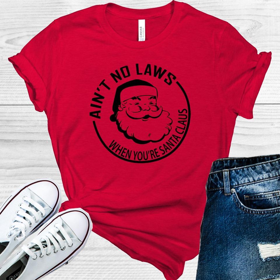 Ain't No Laws When You're Santa Claus White Claw Graphic Tee