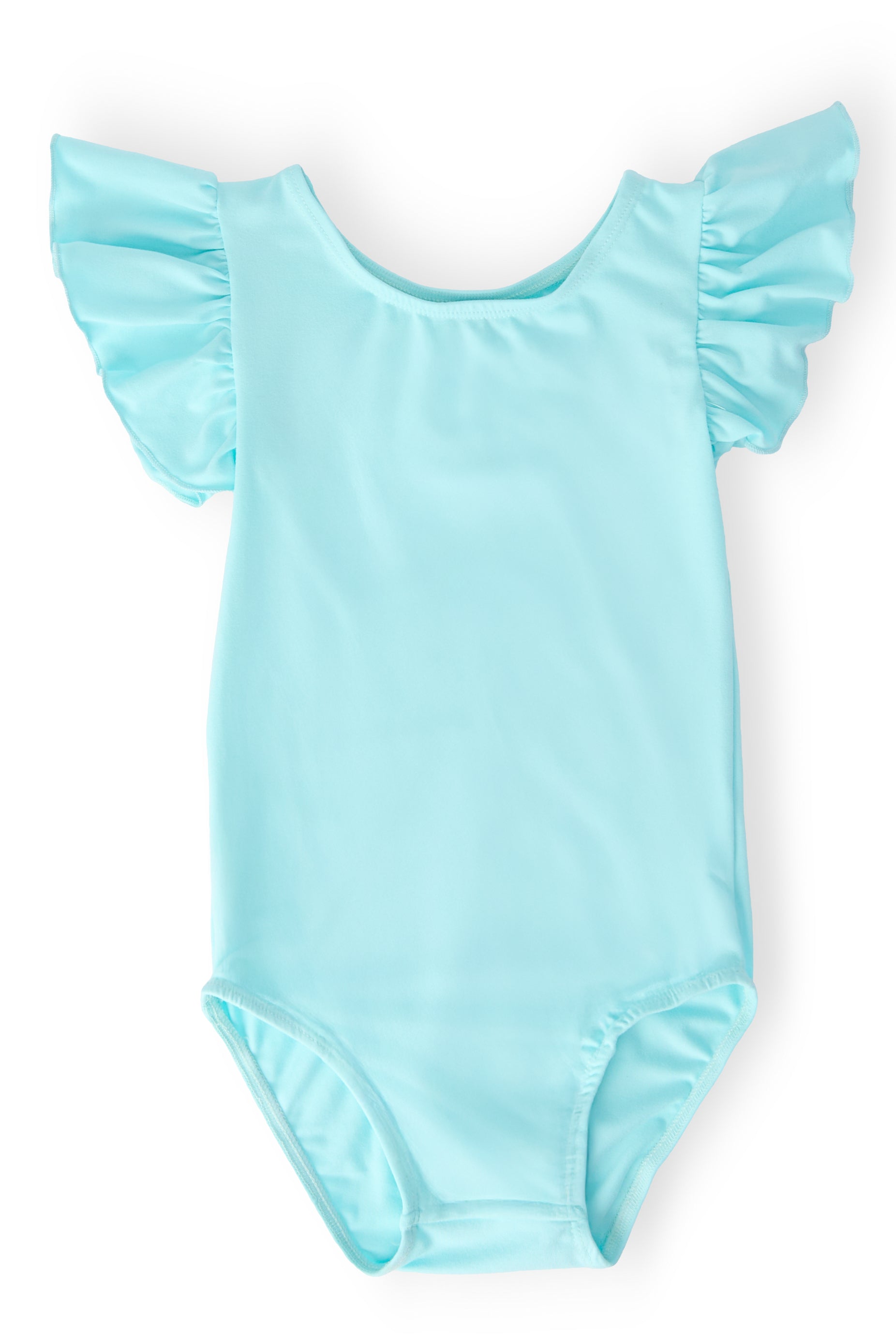 Aqua S/S Flutter Sleeve Leotard