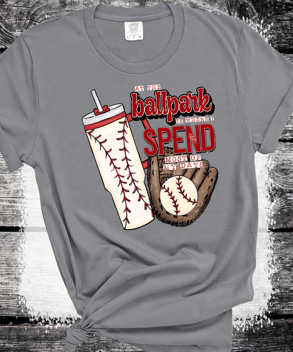 Ballpark is where I spend most of my days Baseball MOM, Stanley Cup,  Baseball Mom Shirt, Baseball Shirt For Women, Sports Mom Shirt, Mothers Day Gift, Family Baseball Shirt, Baseball Lover