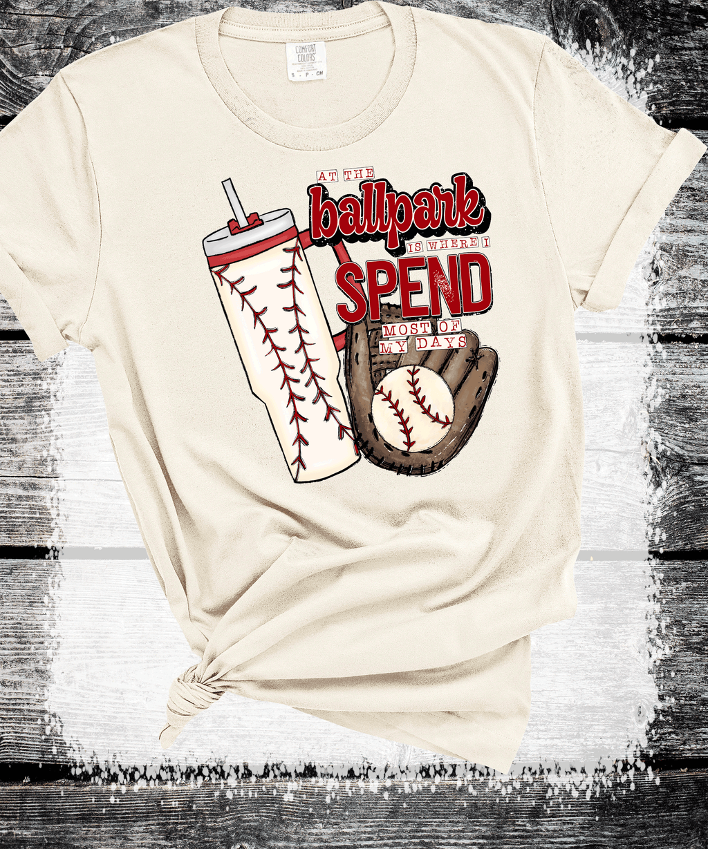 Ballpark is where I spend most of my days Baseball MOM, Stanley Cup,  Baseball Mom Shirt, Baseball Shirt For Women, Sports Mom Shirt, Mothers Day Gift, Family Baseball Shirt, Baseball Lover
