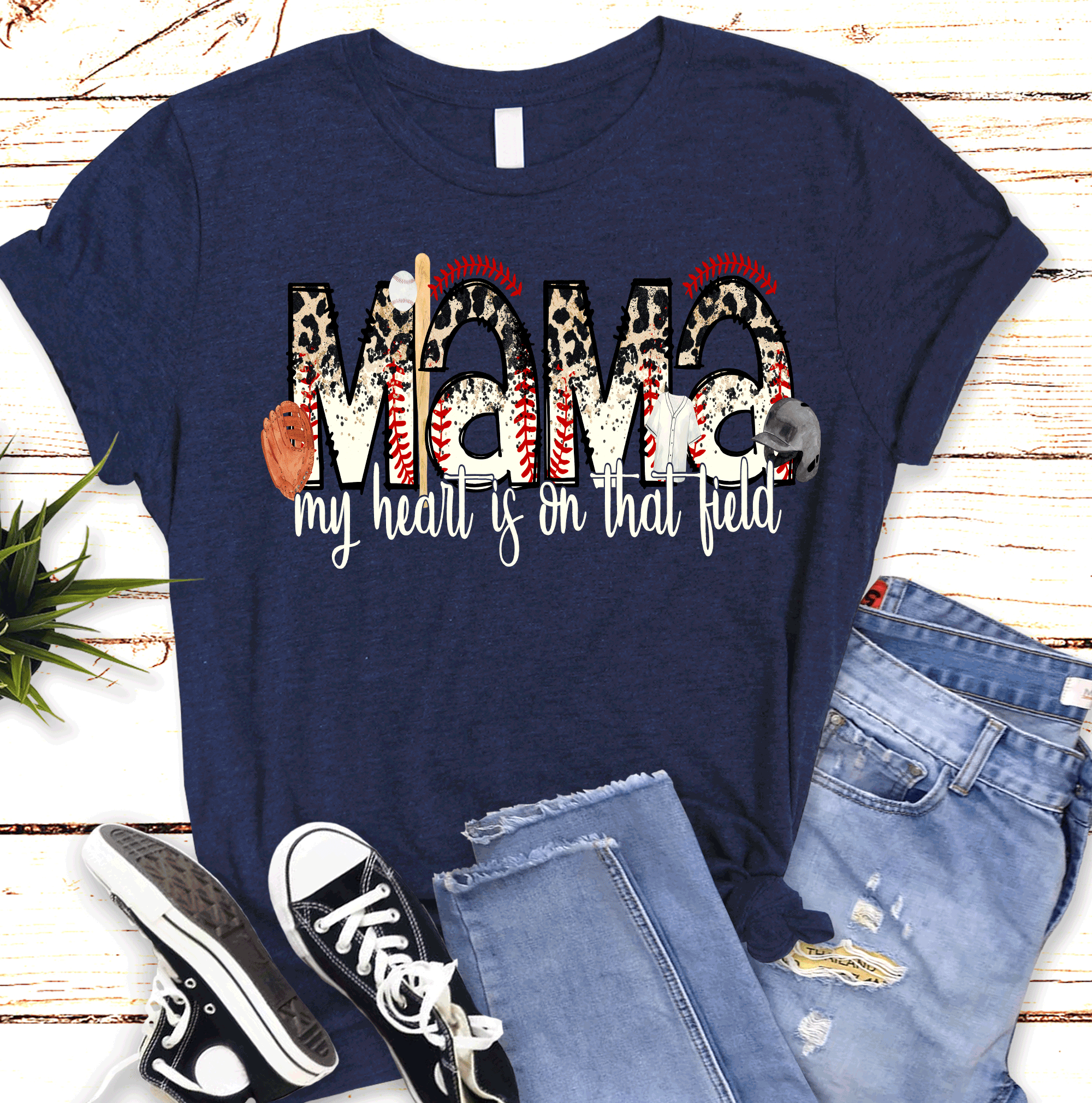 Baseball Mom My heart is on that field, Baseball Mom Shirt, Baseball Shirt For Women, Sports Mom Shirt, Mothers Day Gift, Family Baseball Shirt, Baseball Lover