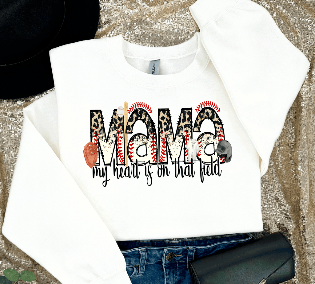 Baseball Mom My heart is on that field, Baseball Mom Shirt, Baseball Shirt For Women, Sports Mom Shirt, Mothers Day Gift, Family Baseball Shirt, Baseball Lover