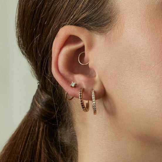 Birthstone Hoop Earrings