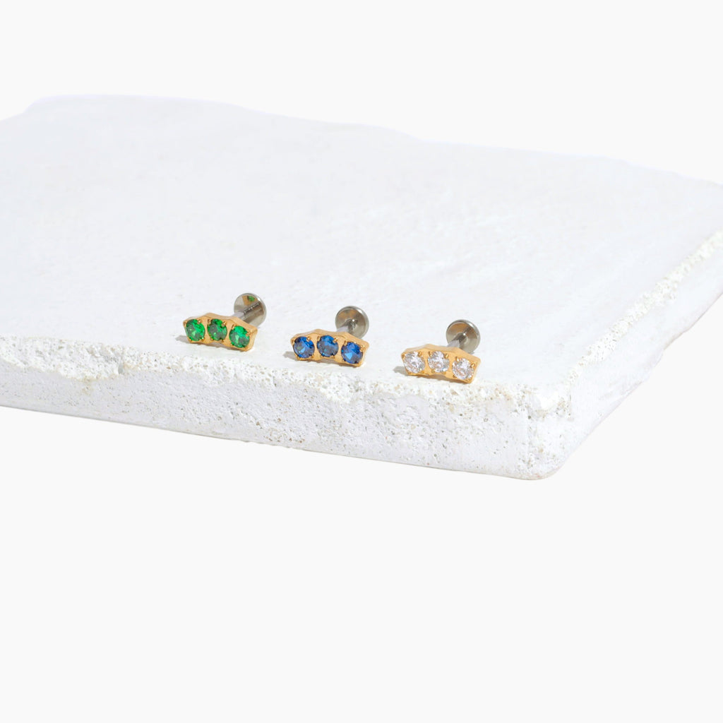 Single Carina Flat Back Stud Earring