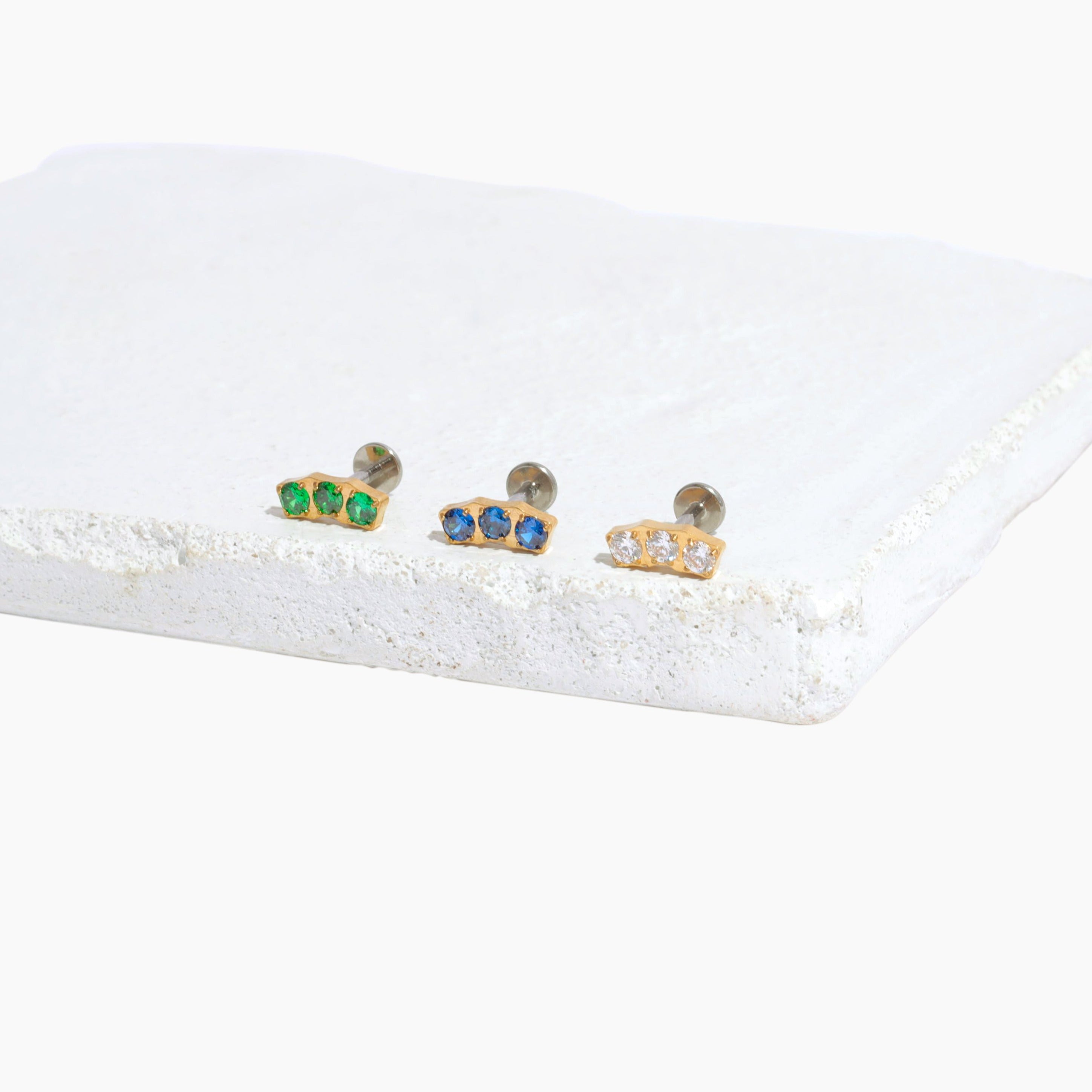 Single Carina Flat Back Stud Earring