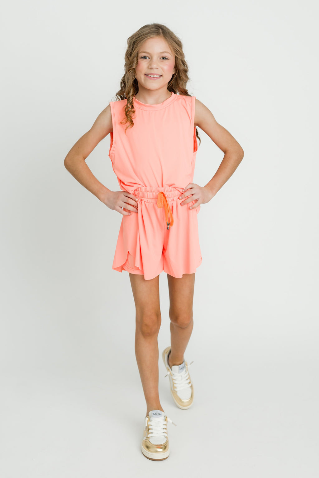 Coral Kid Butterfly Shorts